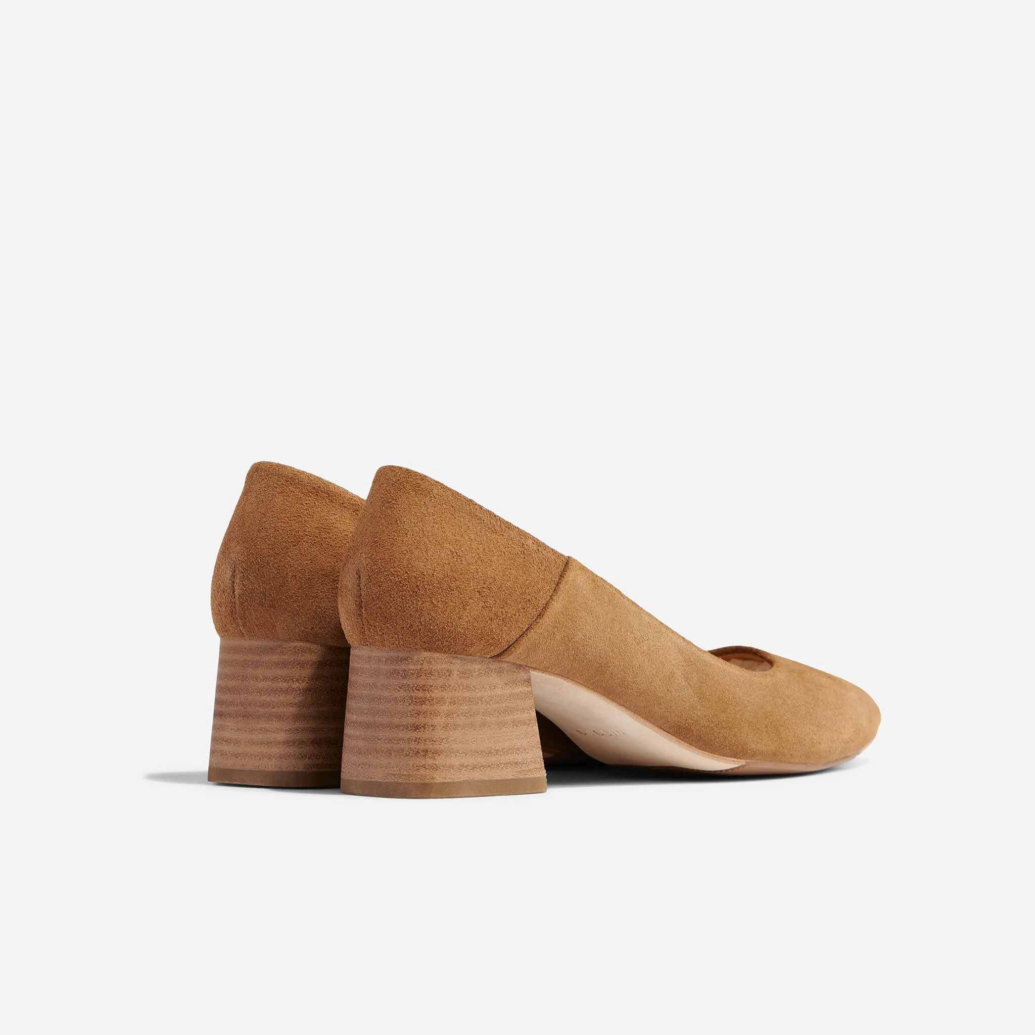 Fiorela Go-To Mid Heel Taupe Suede -NISOLO