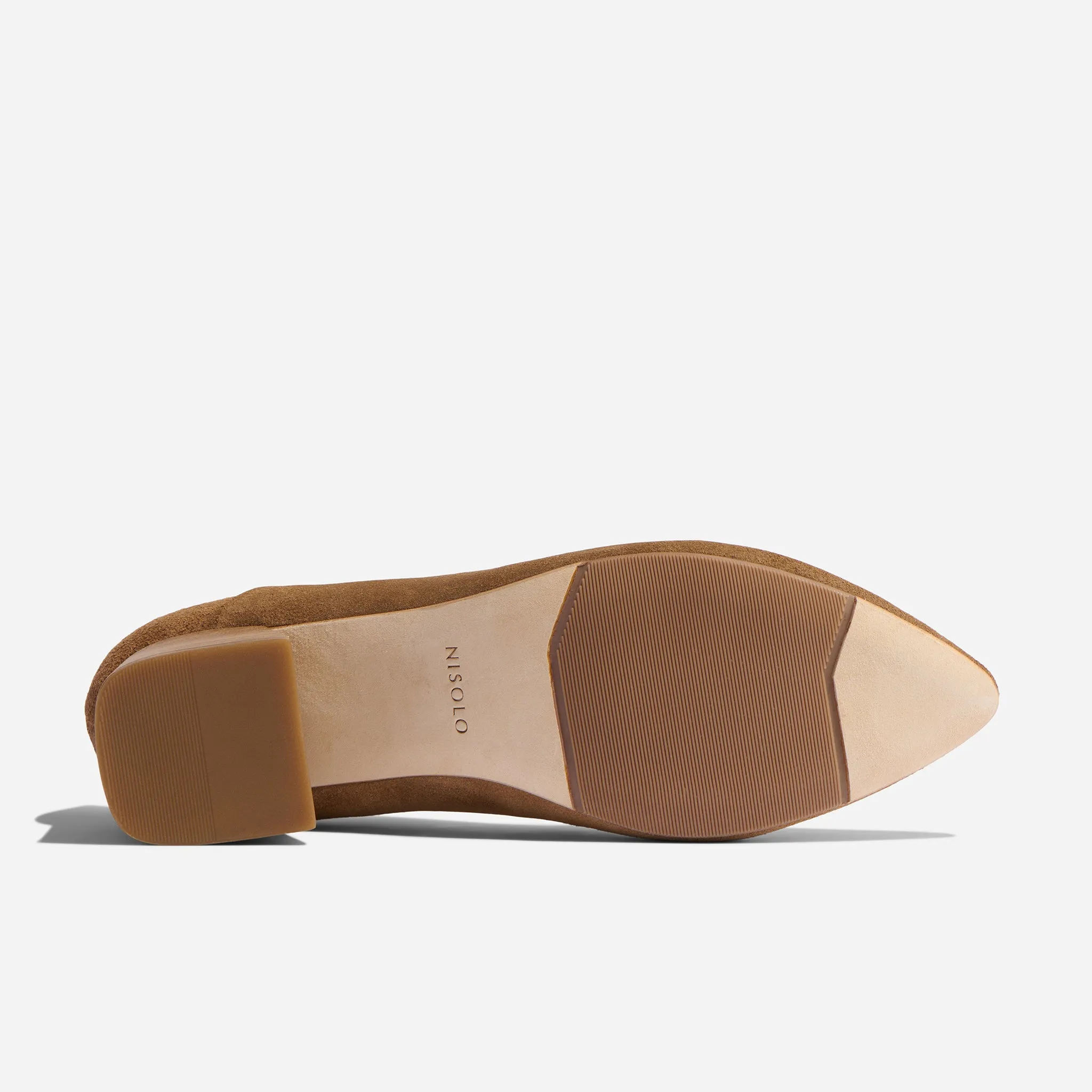Fiorela Go-To Mid Heel Taupe Suede -NISOLO