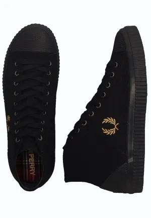 Fred Perry - Hughes Mid Canvas Black/Champagne - Shoes