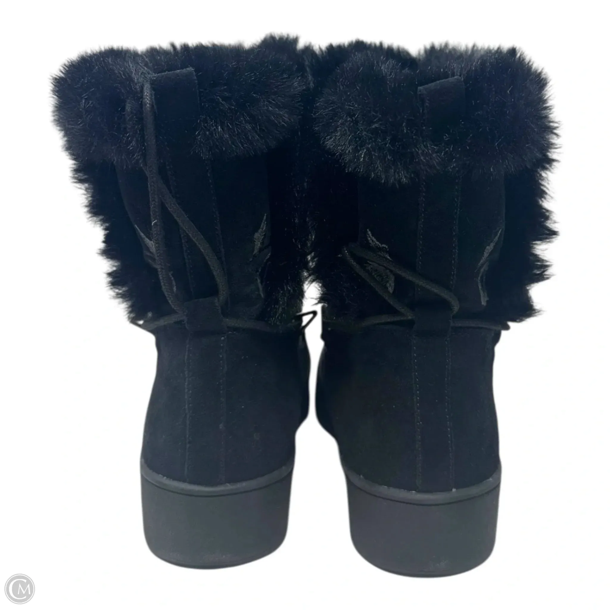 Freja Fur Liner Moon Boots Ankle Flats By Johnny Was In Black, Size: 8
