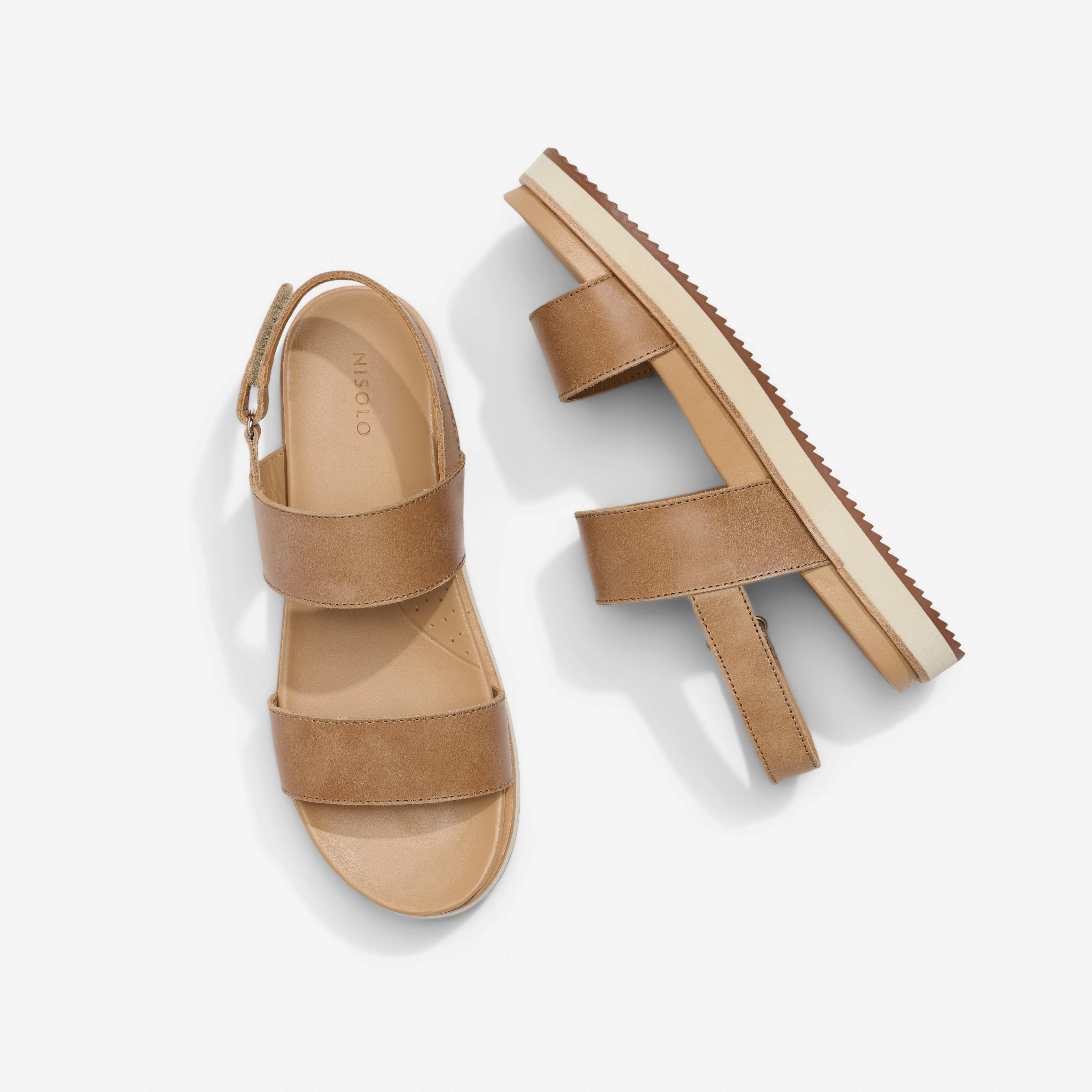 Go-To Flatform Sandal 2.0 Almond -NISOLO