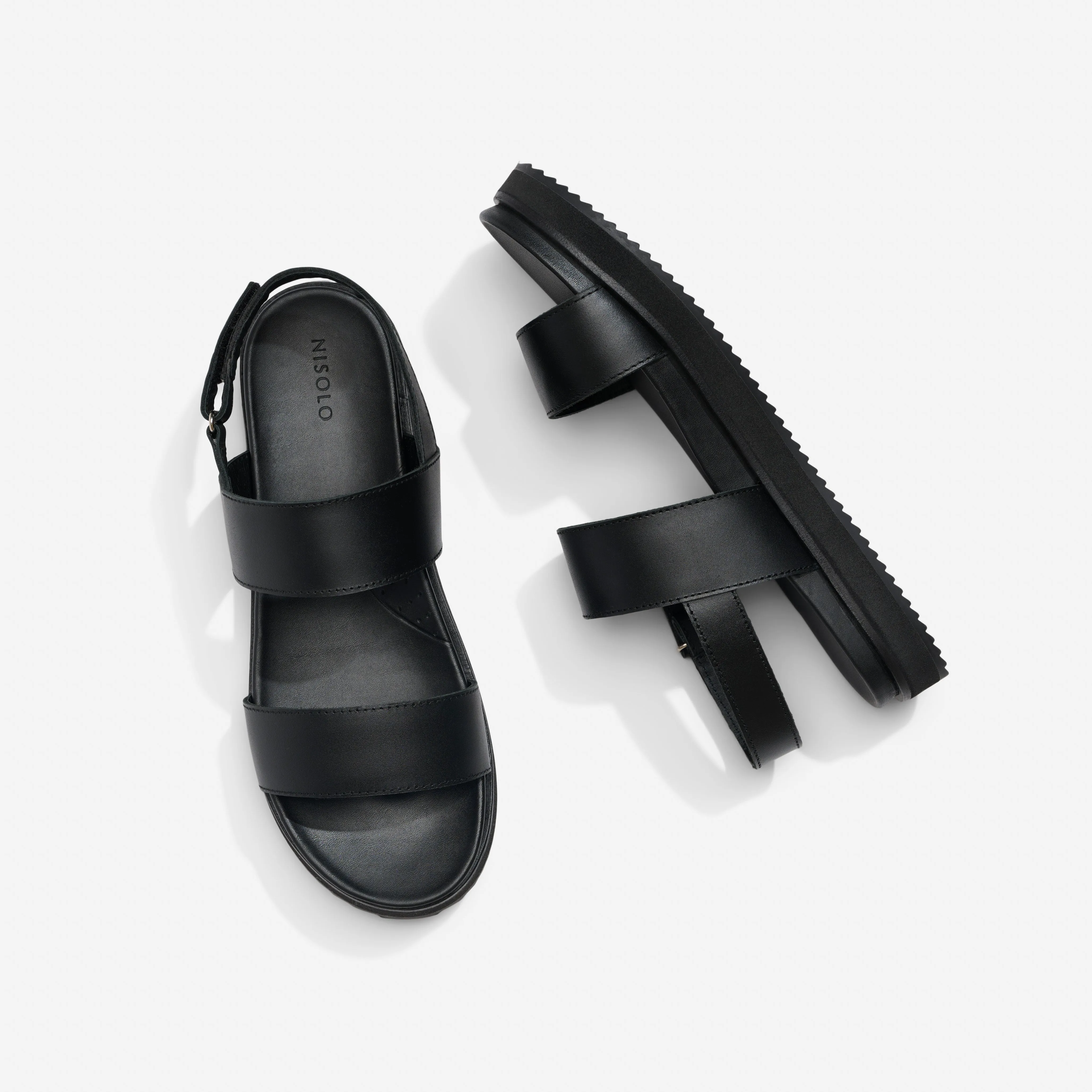 Go-To Flatform Sandal 2.0 Black/Black -NISOLO