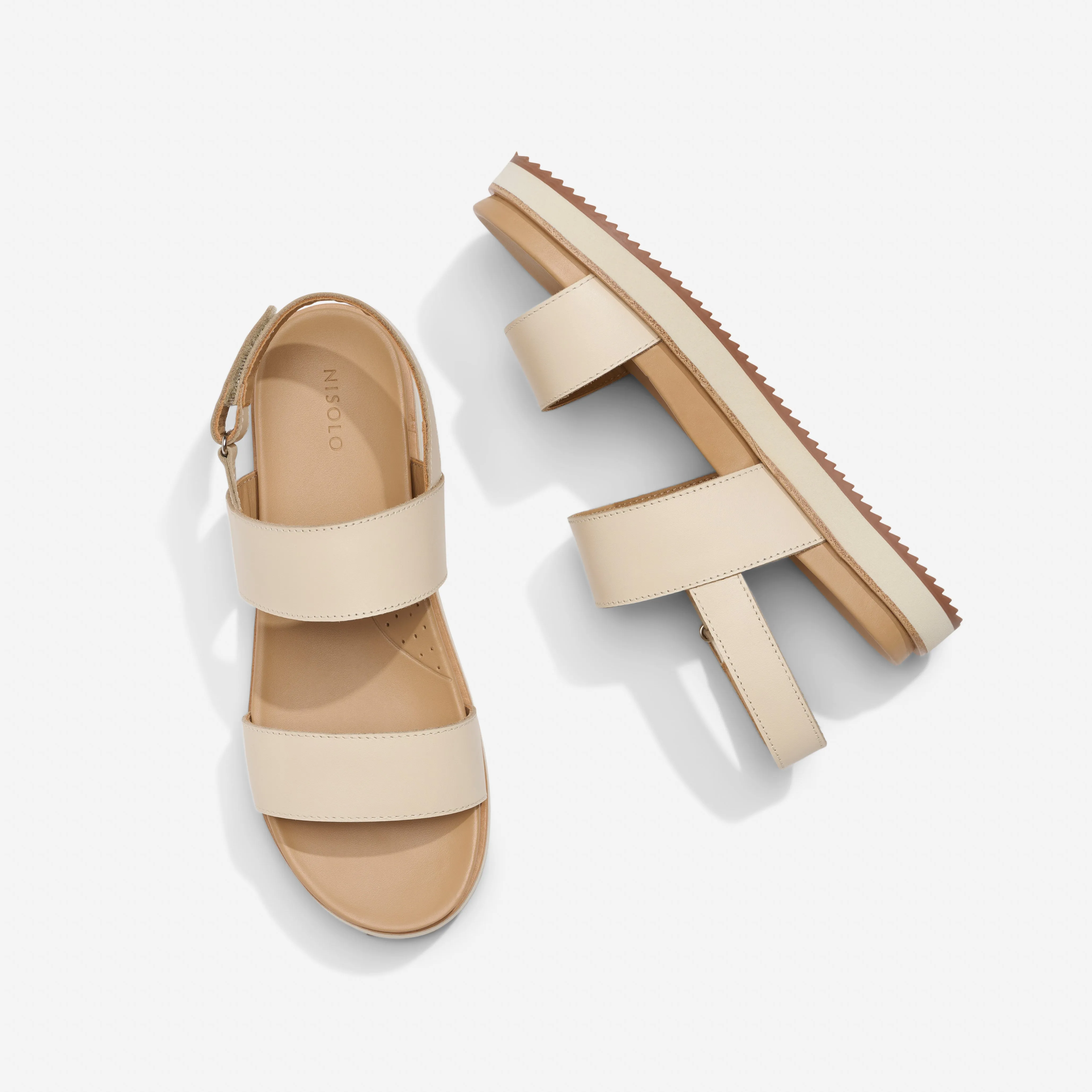 Go-To Flatform Sandal 2.0 Bone -NISOLO