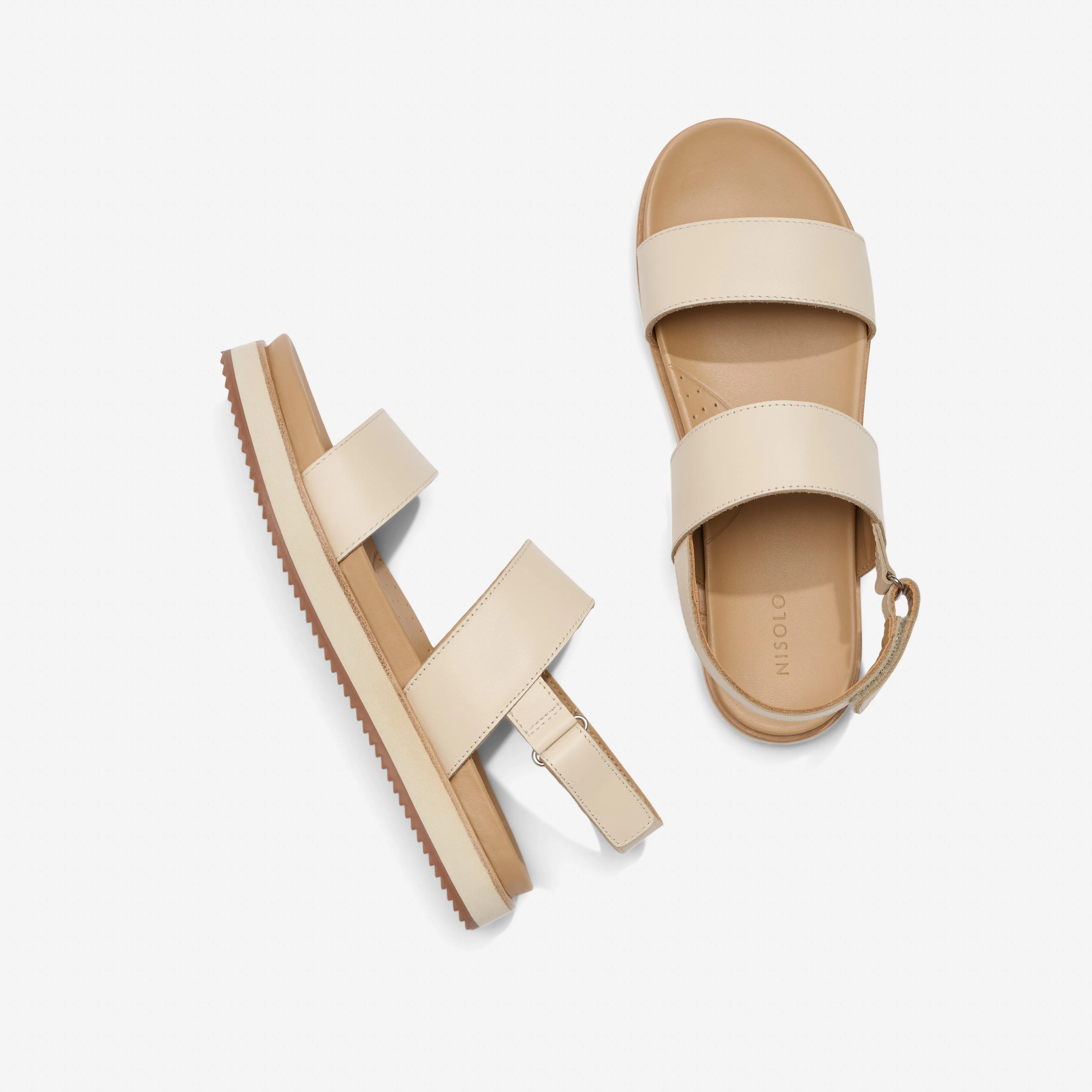 Go-To Flatform Sandal 2.0 Bone -NISOLO