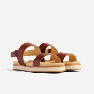 Go-To Flatform Sandal Brandy -NISOLO