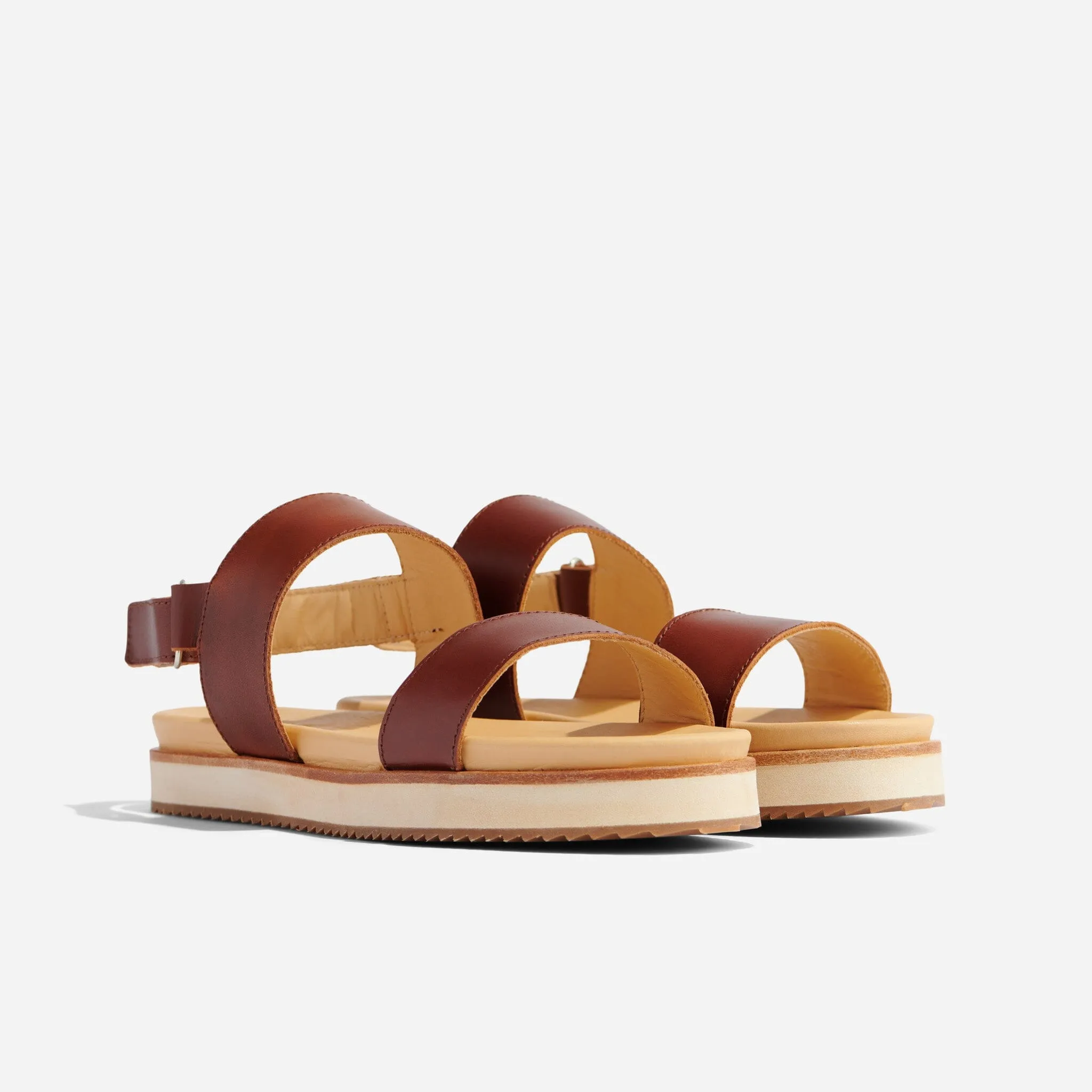 Go-To Flatform Sandal Brandy -NISOLO