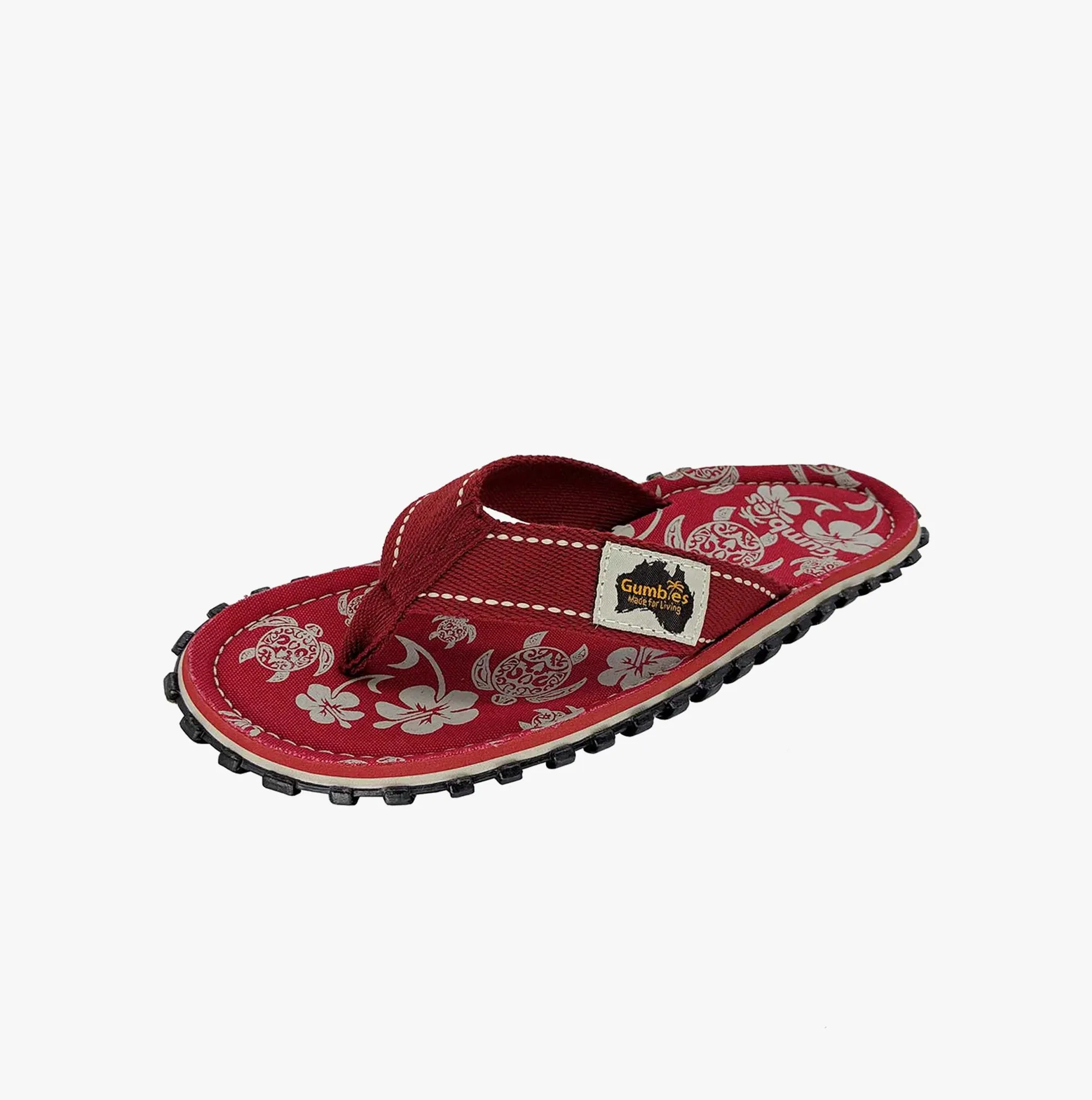 Gumbies ISLANDER Unisex Cotton Flip Flops Pacific Red