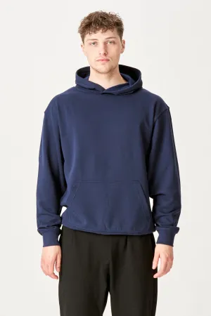 Hoodie Without Drawstring - Navy