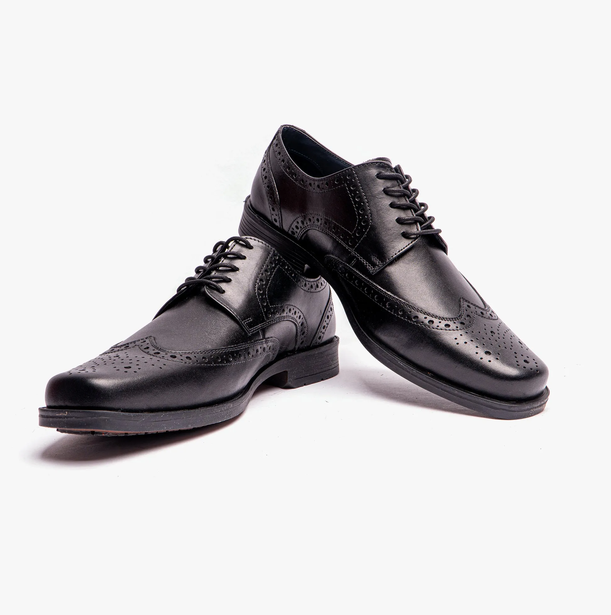Hush Puppies BRACE Mens Lace-Up Brogues Black