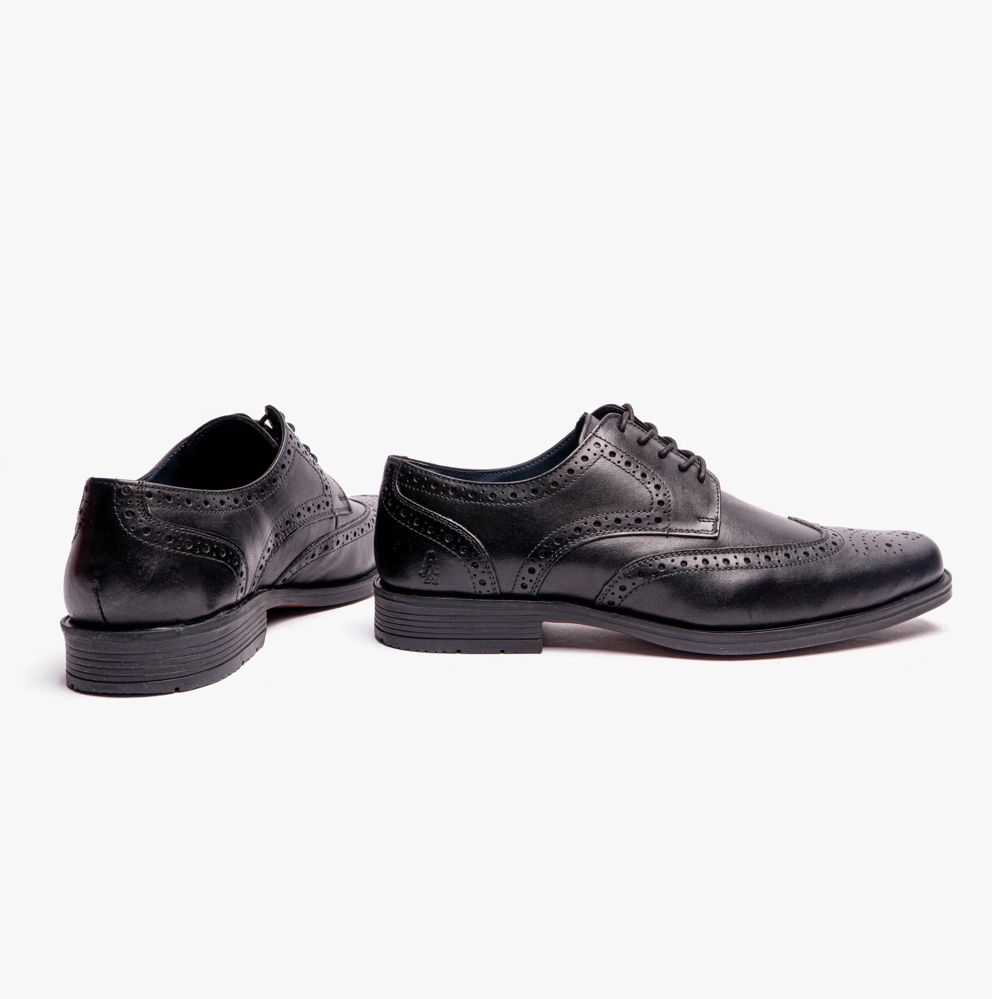 Hush Puppies BRACE Mens Lace-Up Brogues Black