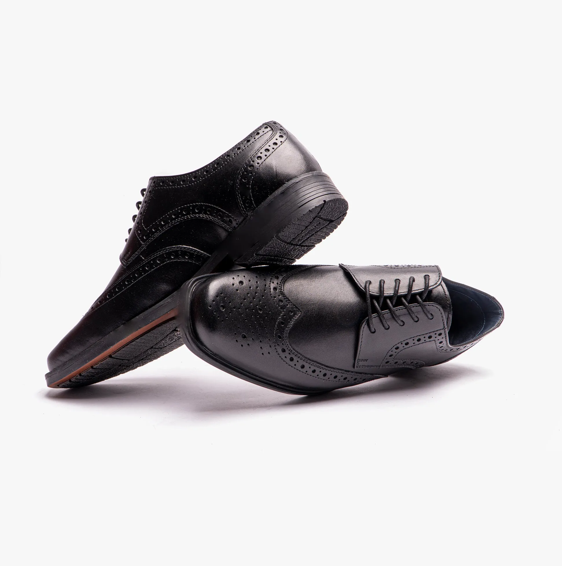Hush Puppies BRACE Mens Lace-Up Brogues Black
