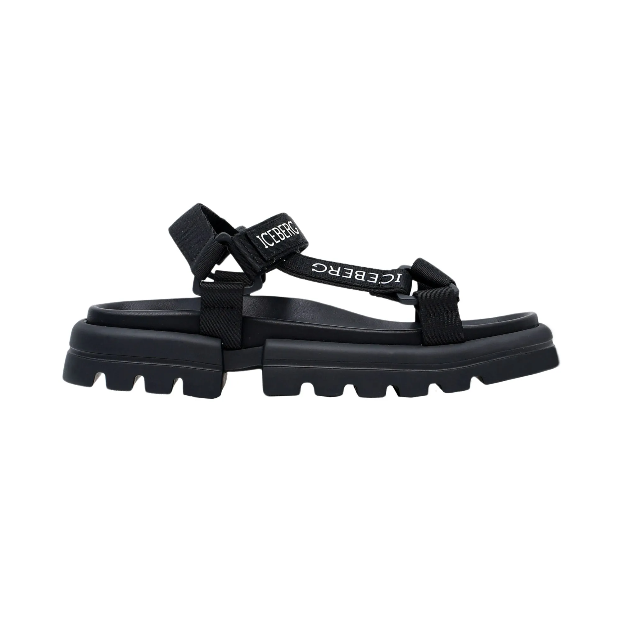 Iceberg Men's Black Strappy Sandals
