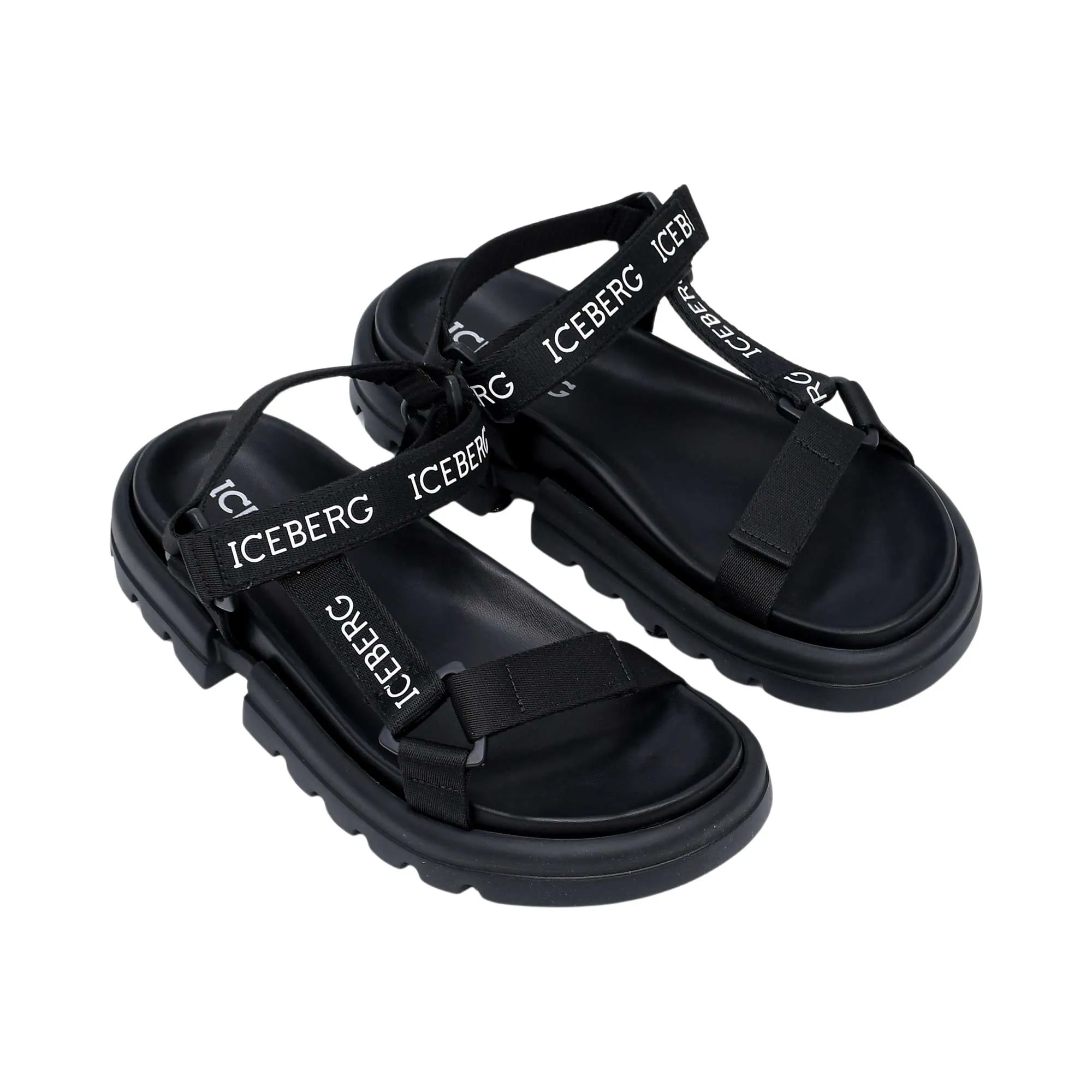 Iceberg Men's Black Strappy Sandals