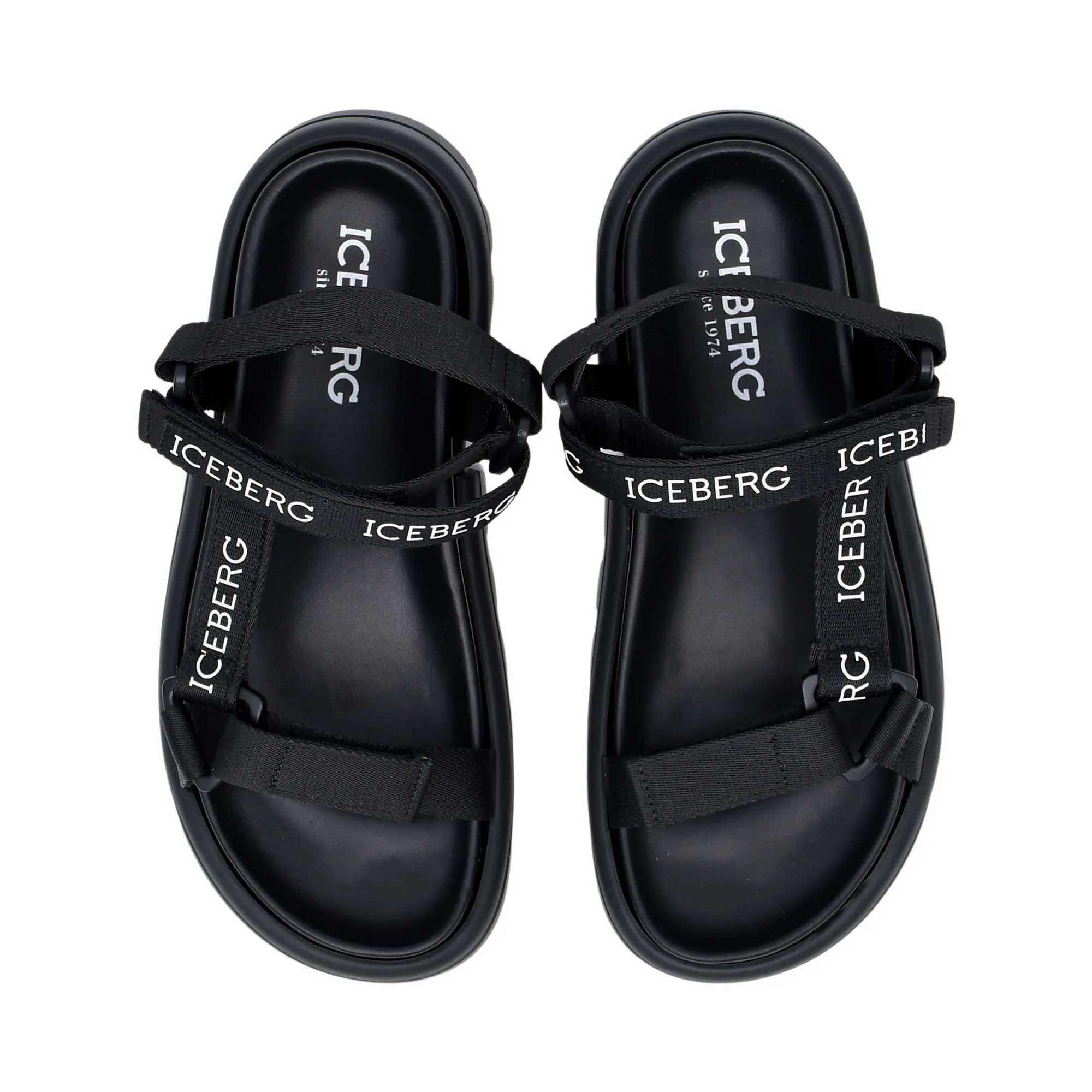 Iceberg Men's Black Strappy Sandals