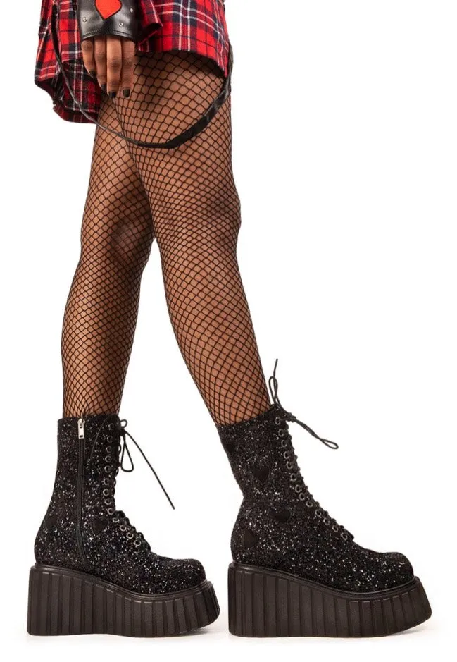 Lamoda - Hand On Heart Black Glitter - Girl Shoes