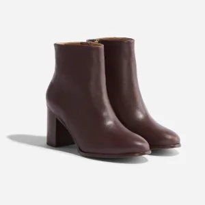 Lia Heeled Bootie Wine -NISOLO