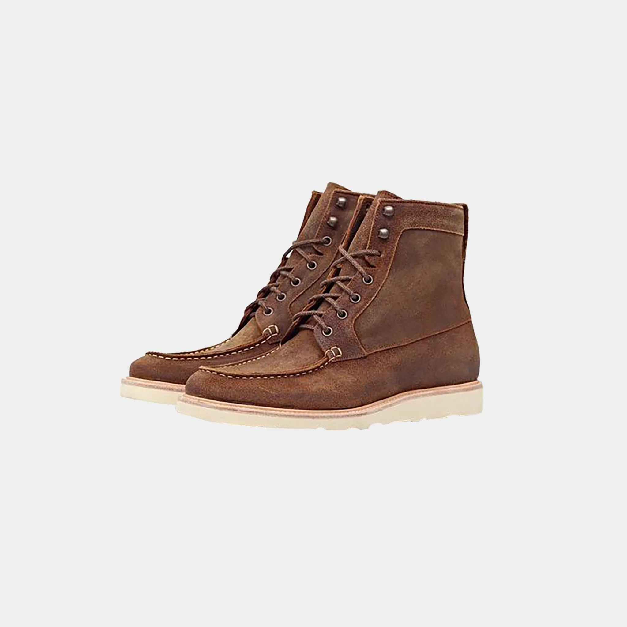 Mateo Waxed Moc-Toe Boot -NISOLO
