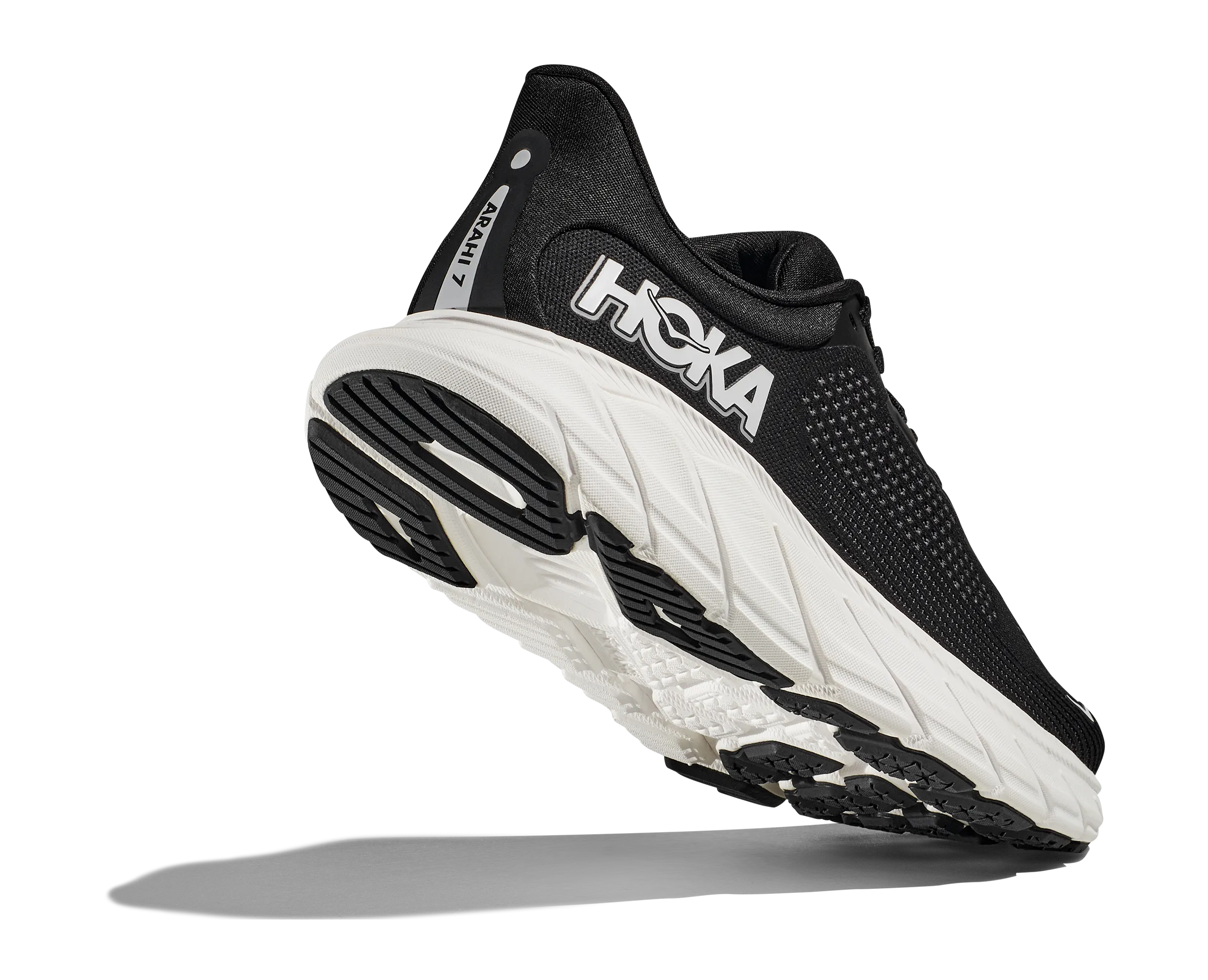 Men's HOKA Arahi 7 Running Shoe in Black | White