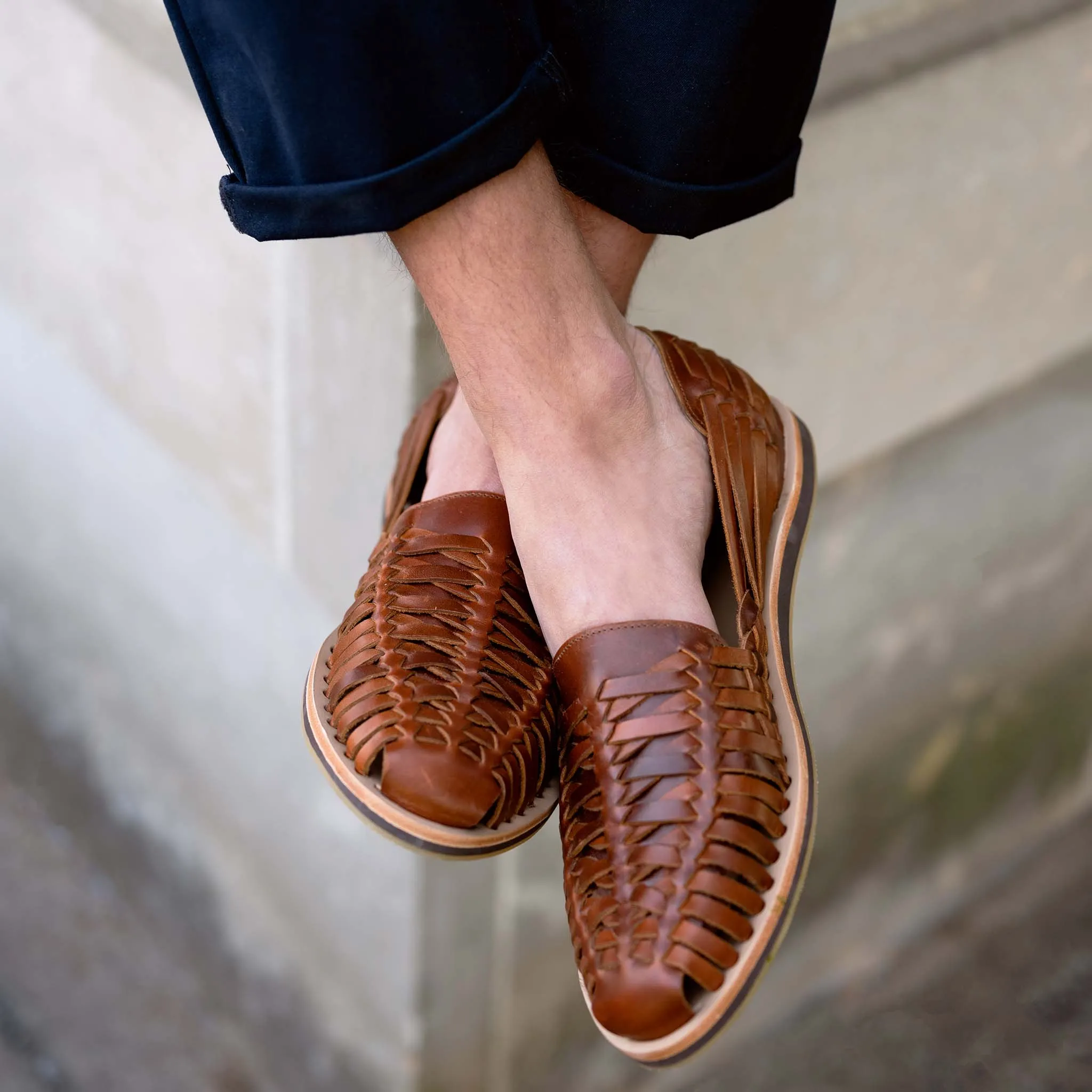 Men's Huarache Sandal Brandy -NISOLO
