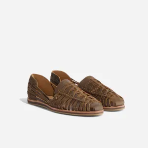 Men's Huarache Sandal Waxed Brown -NISOLO