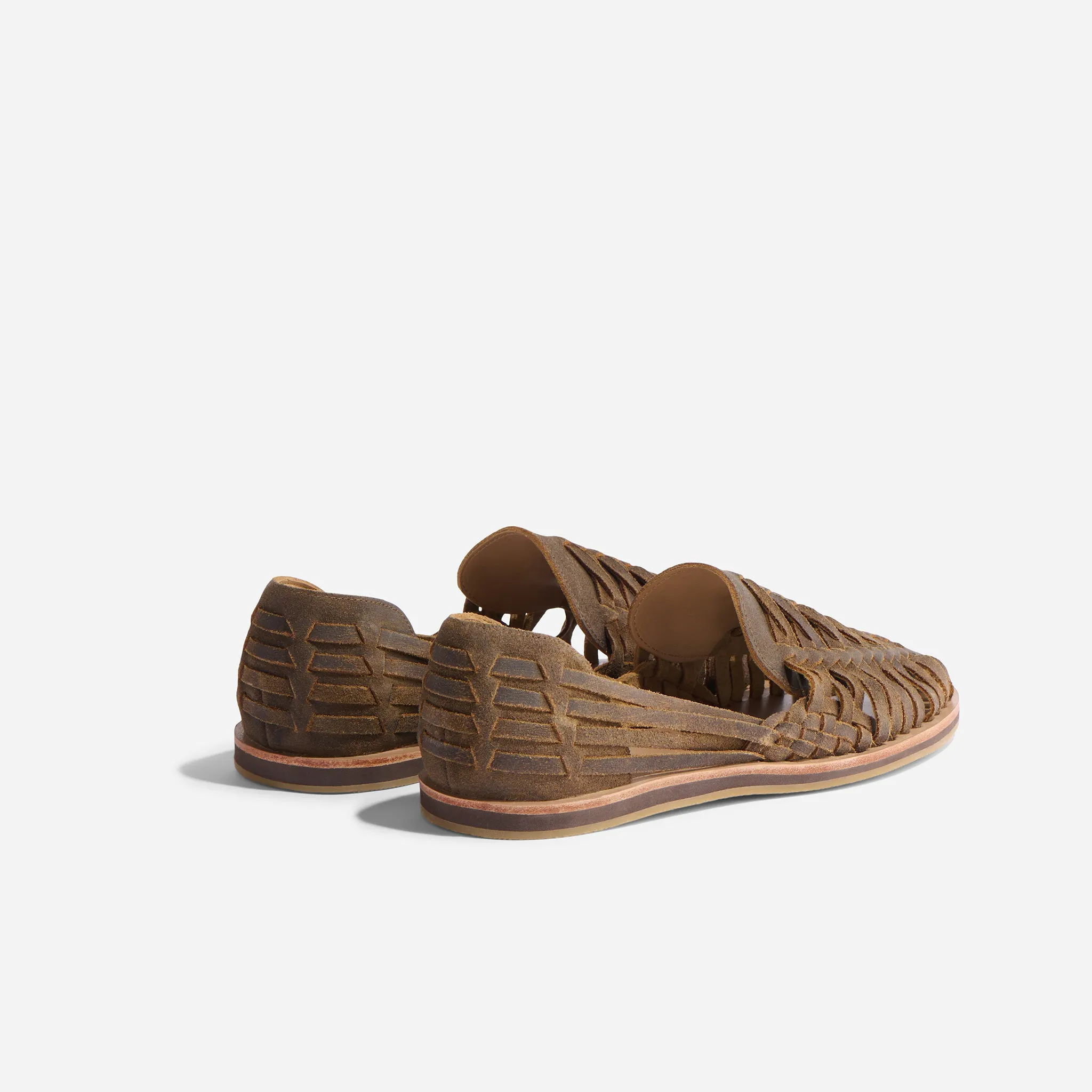 Men's Huarache Sandal Waxed Brown -NISOLO