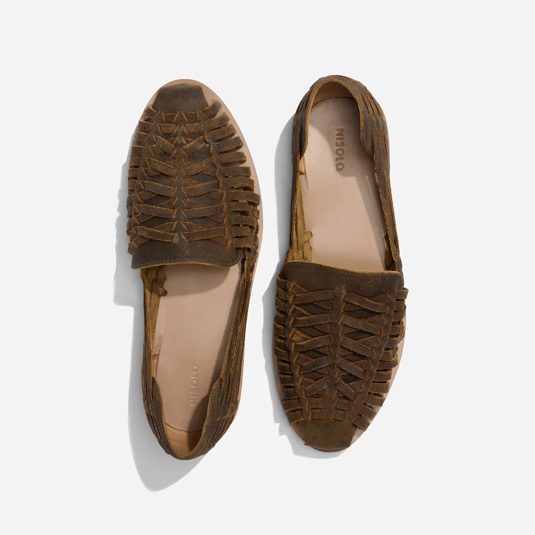 Men's Huarache Sandal Waxed Brown -NISOLO