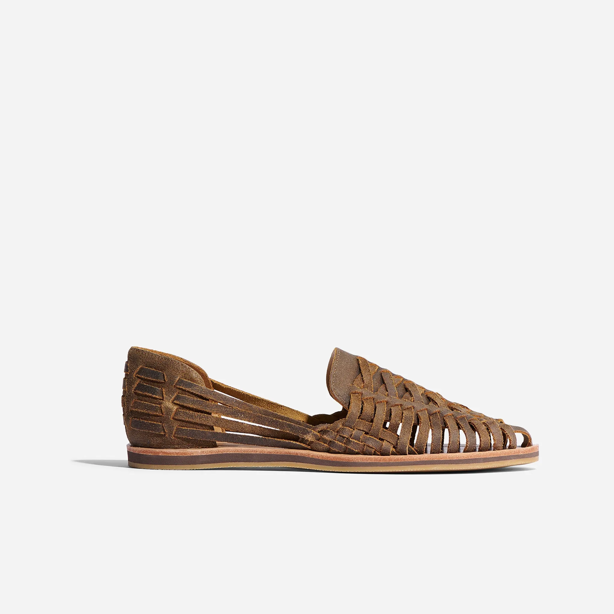 Men's Huarache Sandal Waxed Brown -NISOLO
