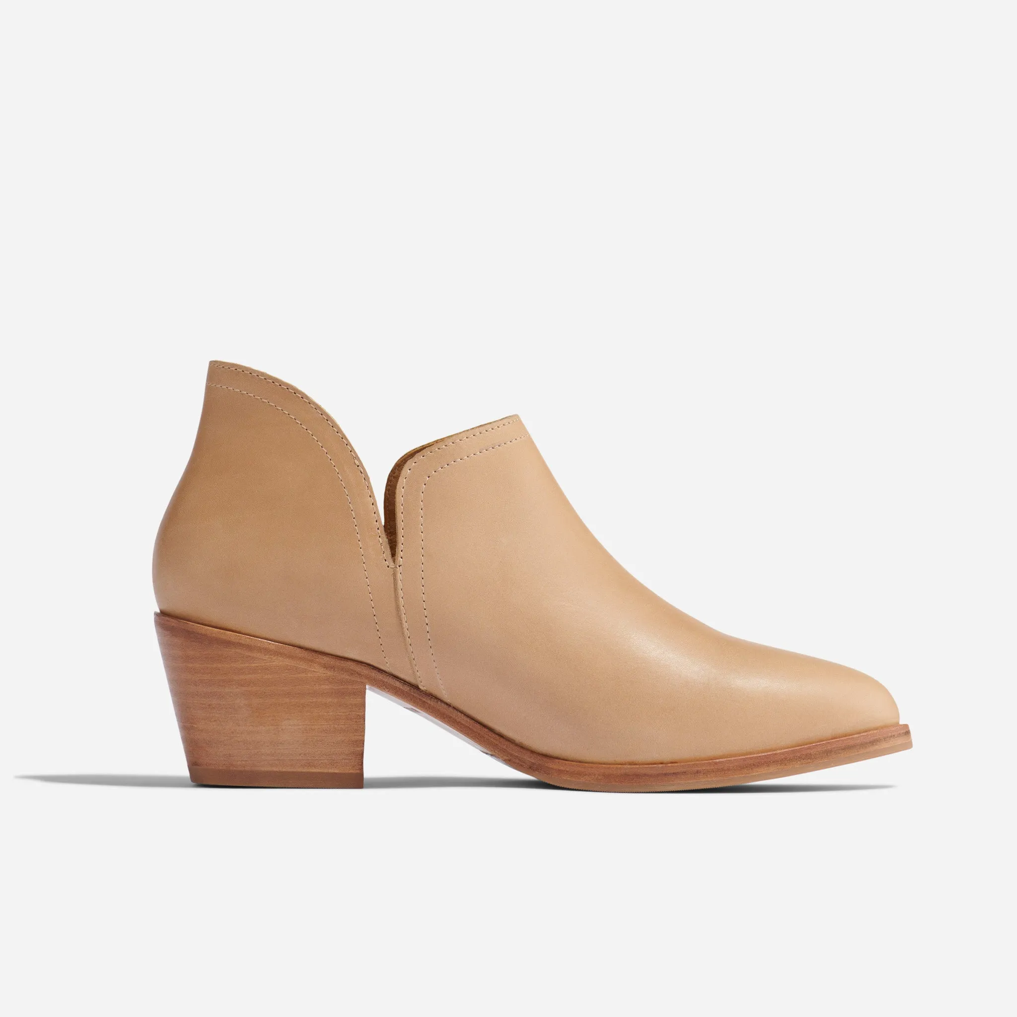 Mia Everyday Ankle Bootie Almond -NISOLO