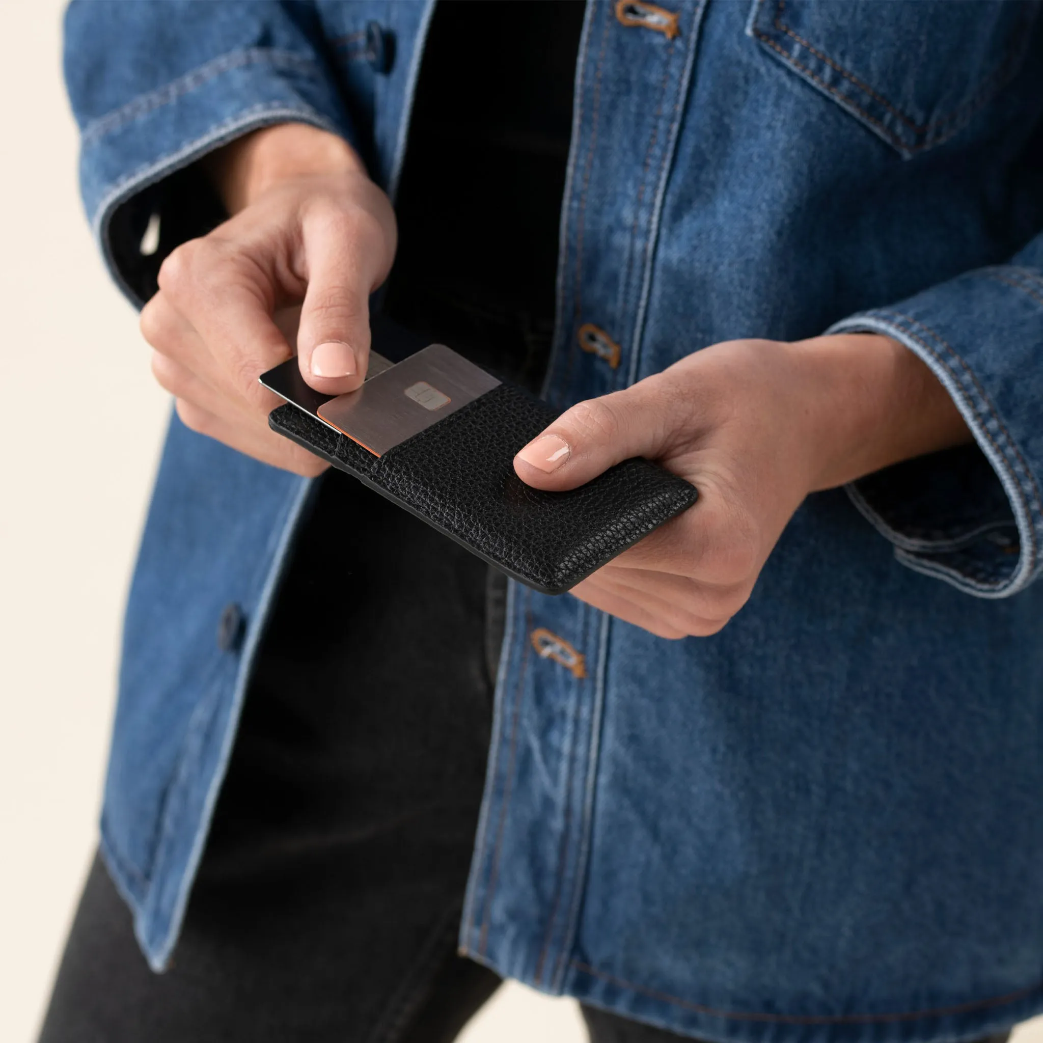 Nico Card Case Wallet Black -NISOLO