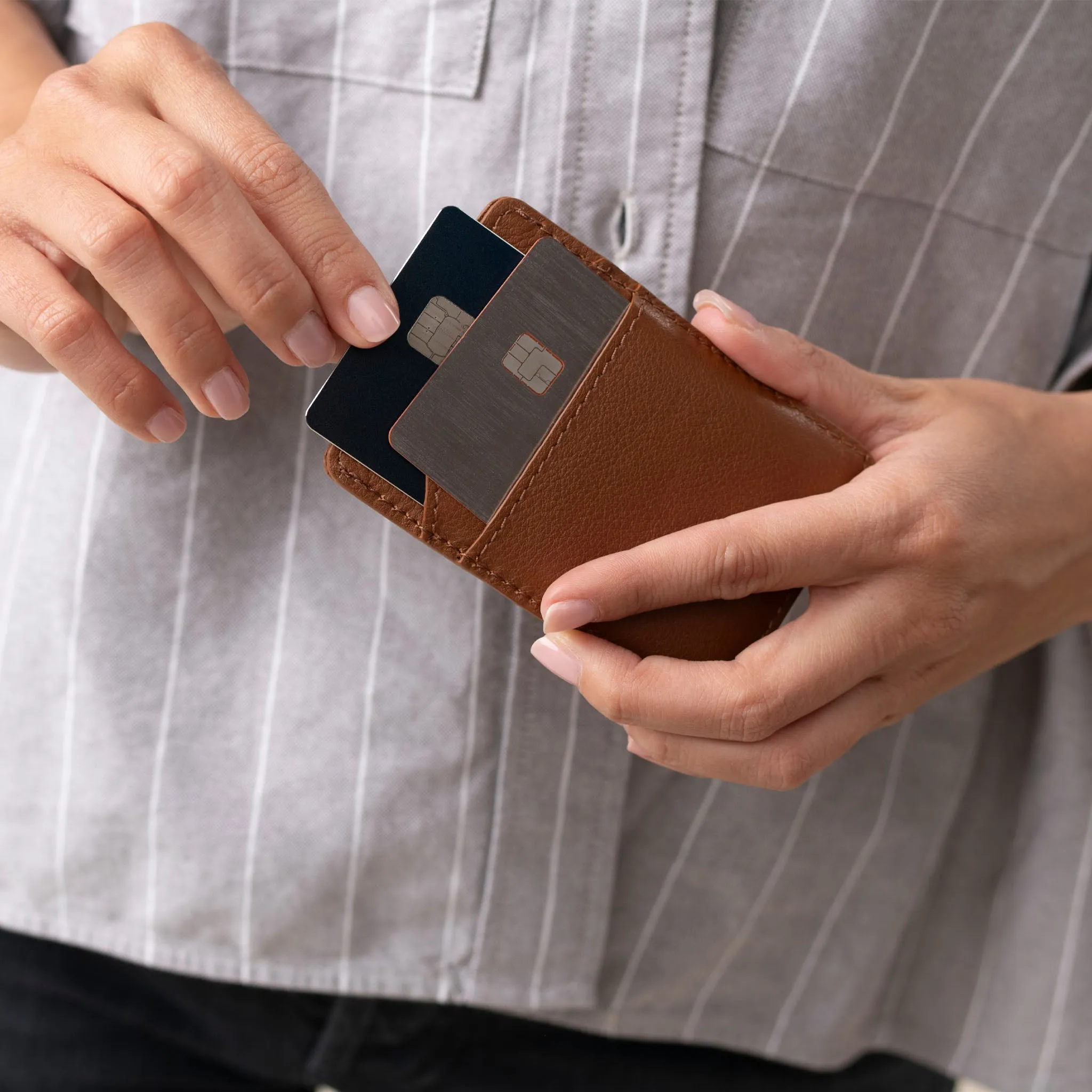 Nico Card Case Wallet Caramel -NISOLO