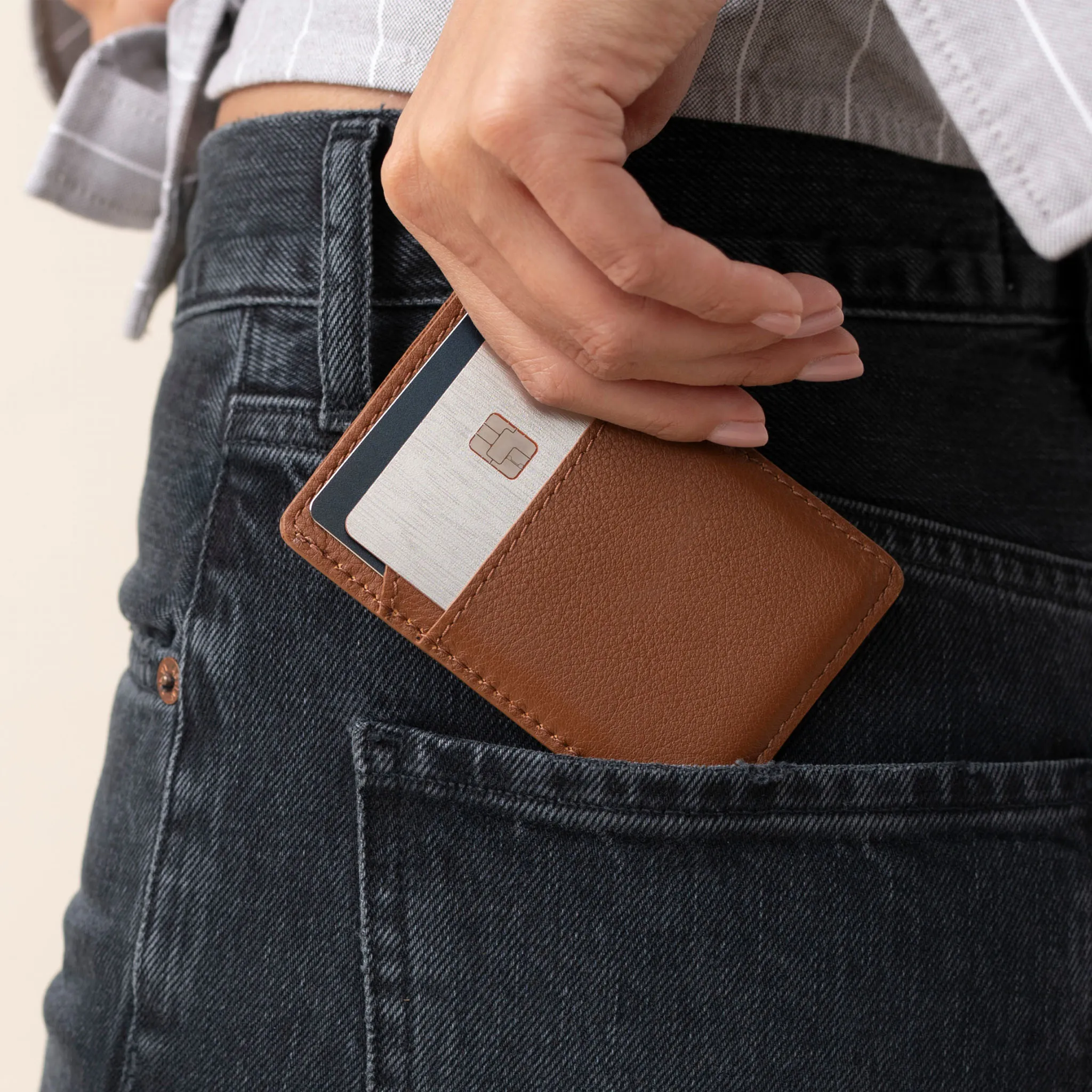 Nico Card Case Wallet Caramel -NISOLO