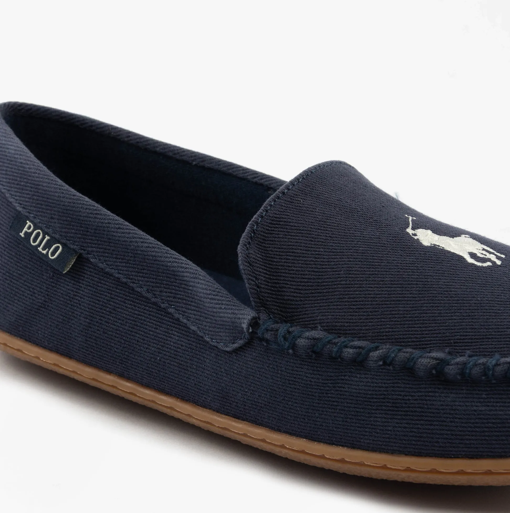 Polo Ralph Lauren BRENAN Mens Slippers Navy/Paper White