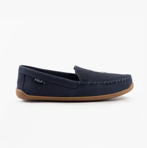 Polo Ralph Lauren BRENAN Mens Slippers Navy/Paper White