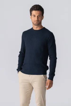 Pullover Cable Knit - Navy