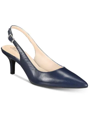Reformation Babbsy Womens Pointed Toe Slingback Heels
