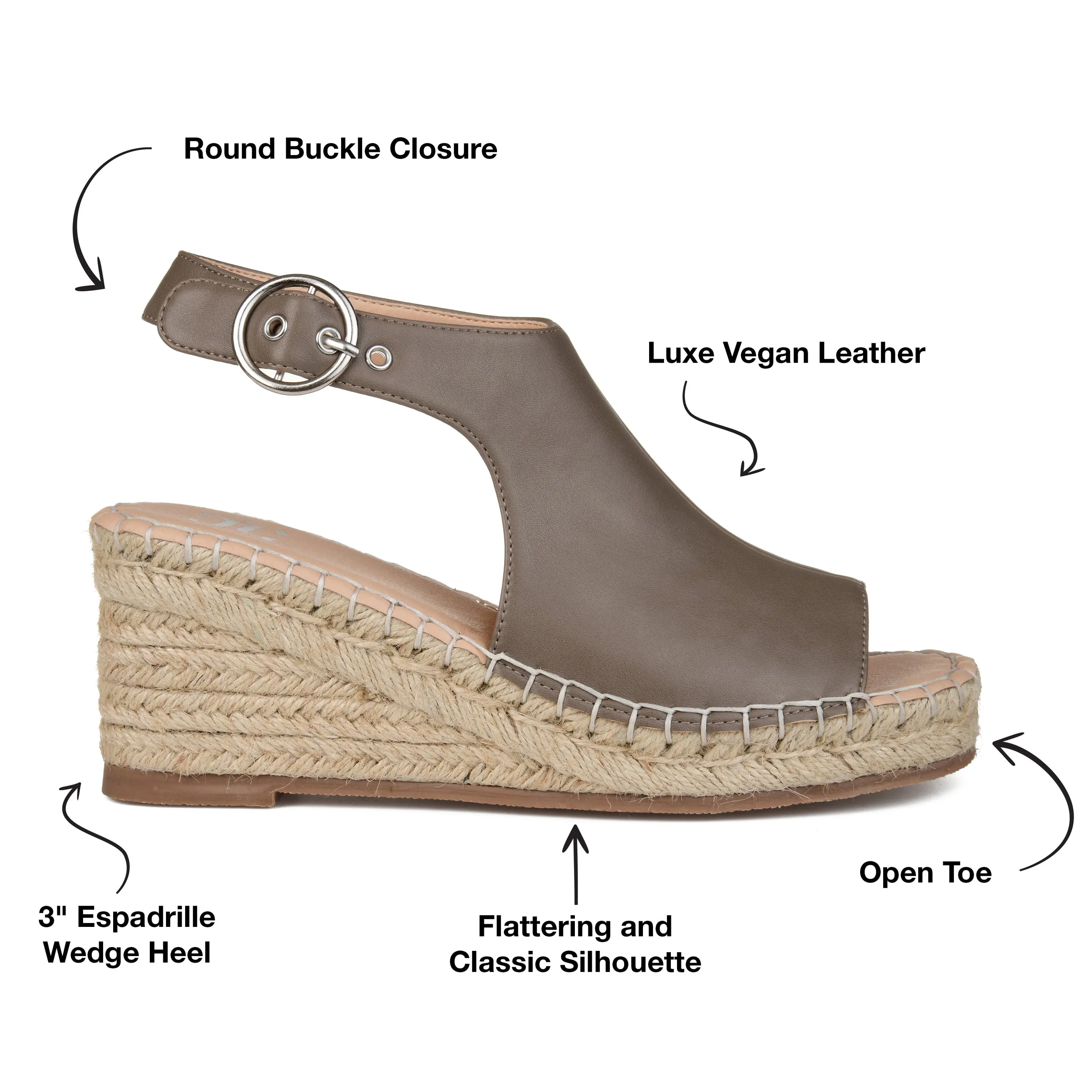 Reformation Journee Collection Women's Wide Width Crew Wedge Sandal