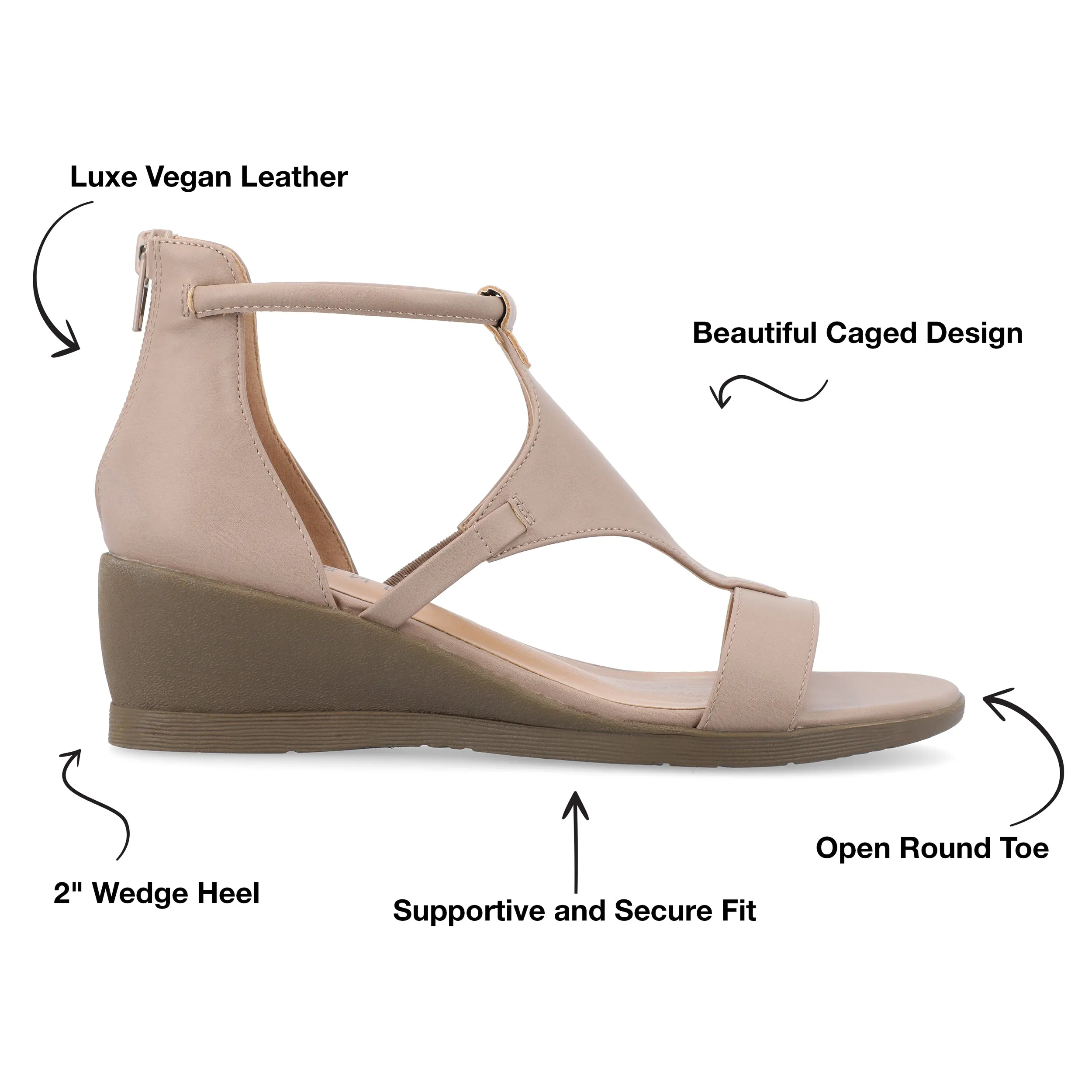 Reformation Journee Collection Women's Wide Width Trayle Sandal Wedge