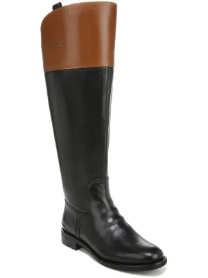 Reformation Meyer 2 Womens Leather Wide Calf Knee-High Boots