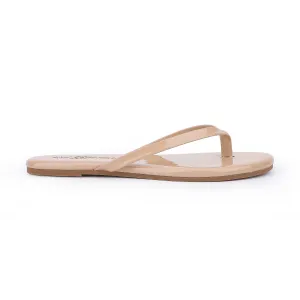 Reformation Rivington Flip Flop in Nude Patent