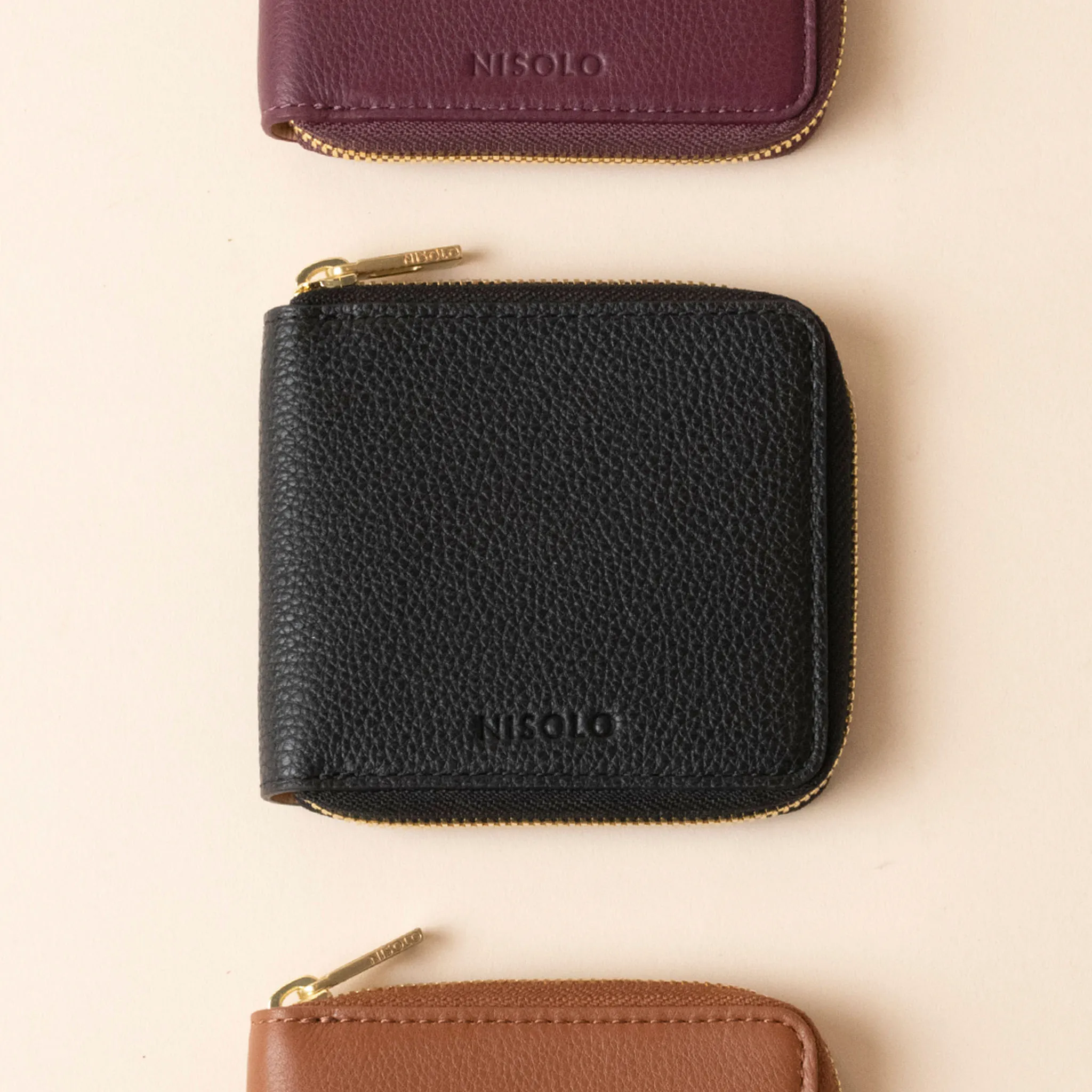 Remi Zip Wallet Black -NISOLO