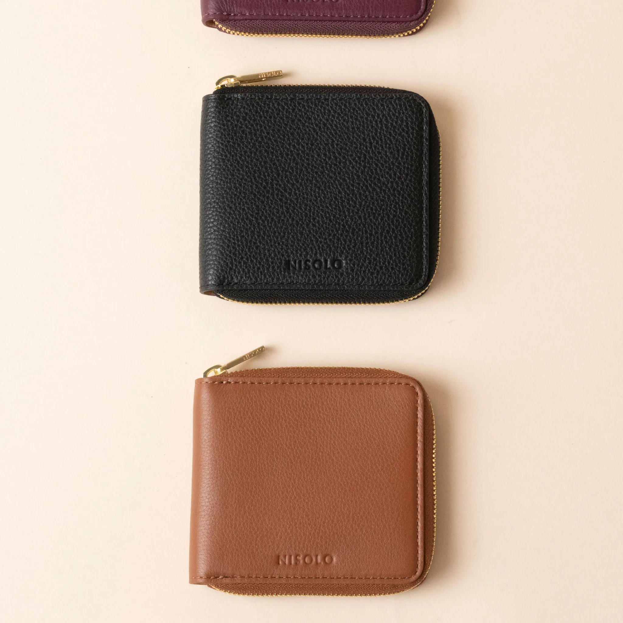 Remi Zip Wallet Caramel -NISOLO