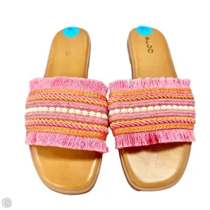 Sandals Flats By Aldo In Pink, Size: 7.5
