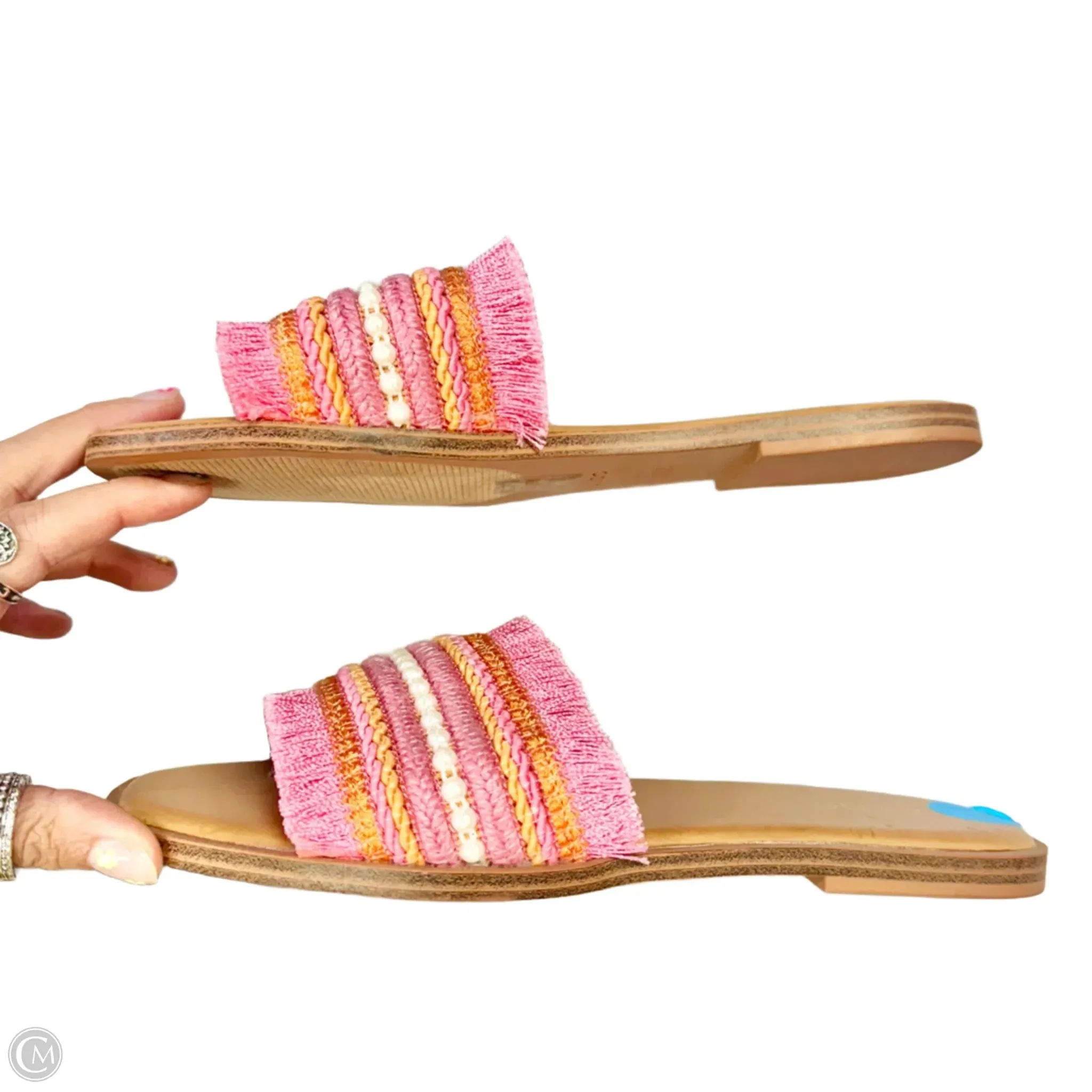 Sandals Flats By Aldo In Pink, Size: 7.5