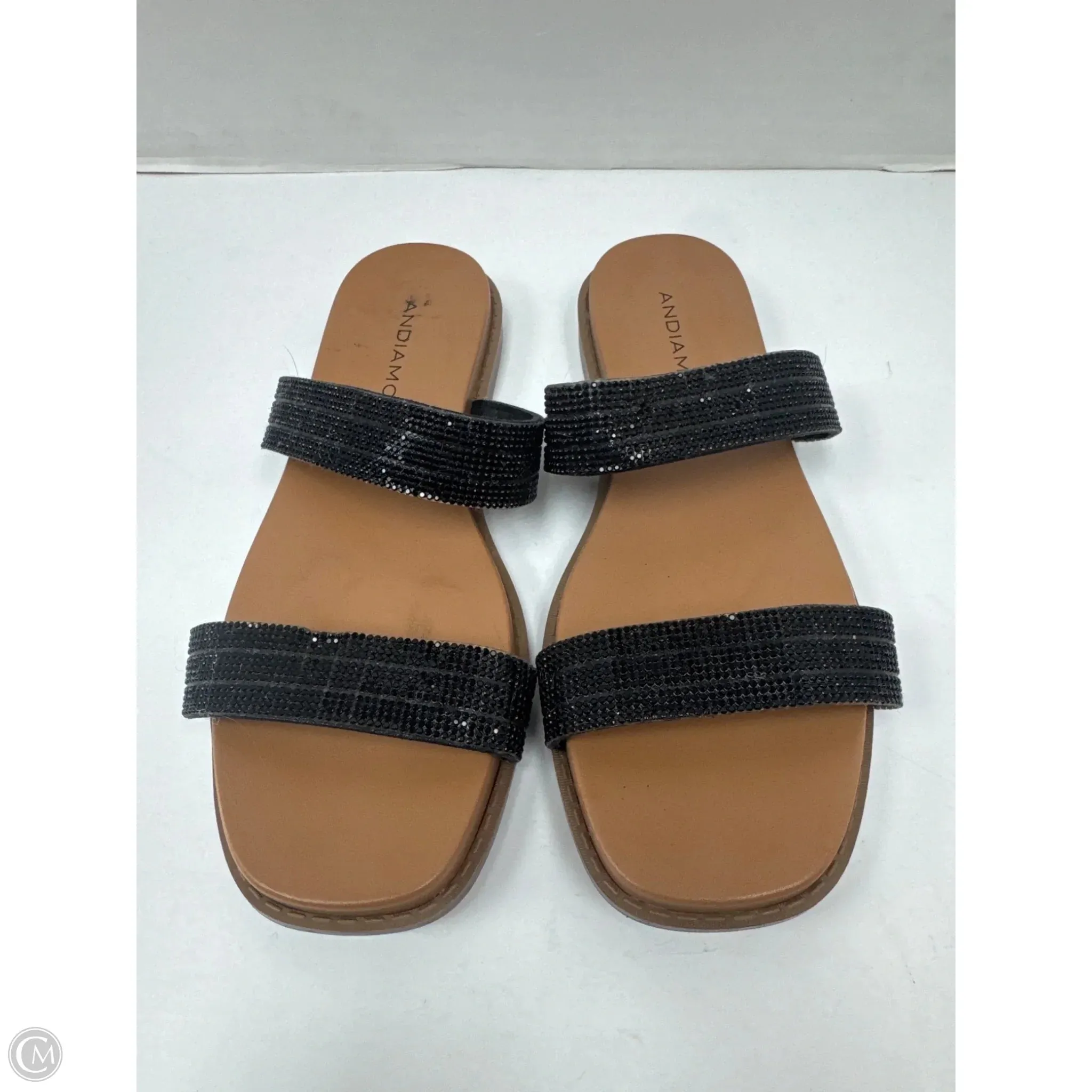 Sandals Flats By Andiano In Black, Size: 8