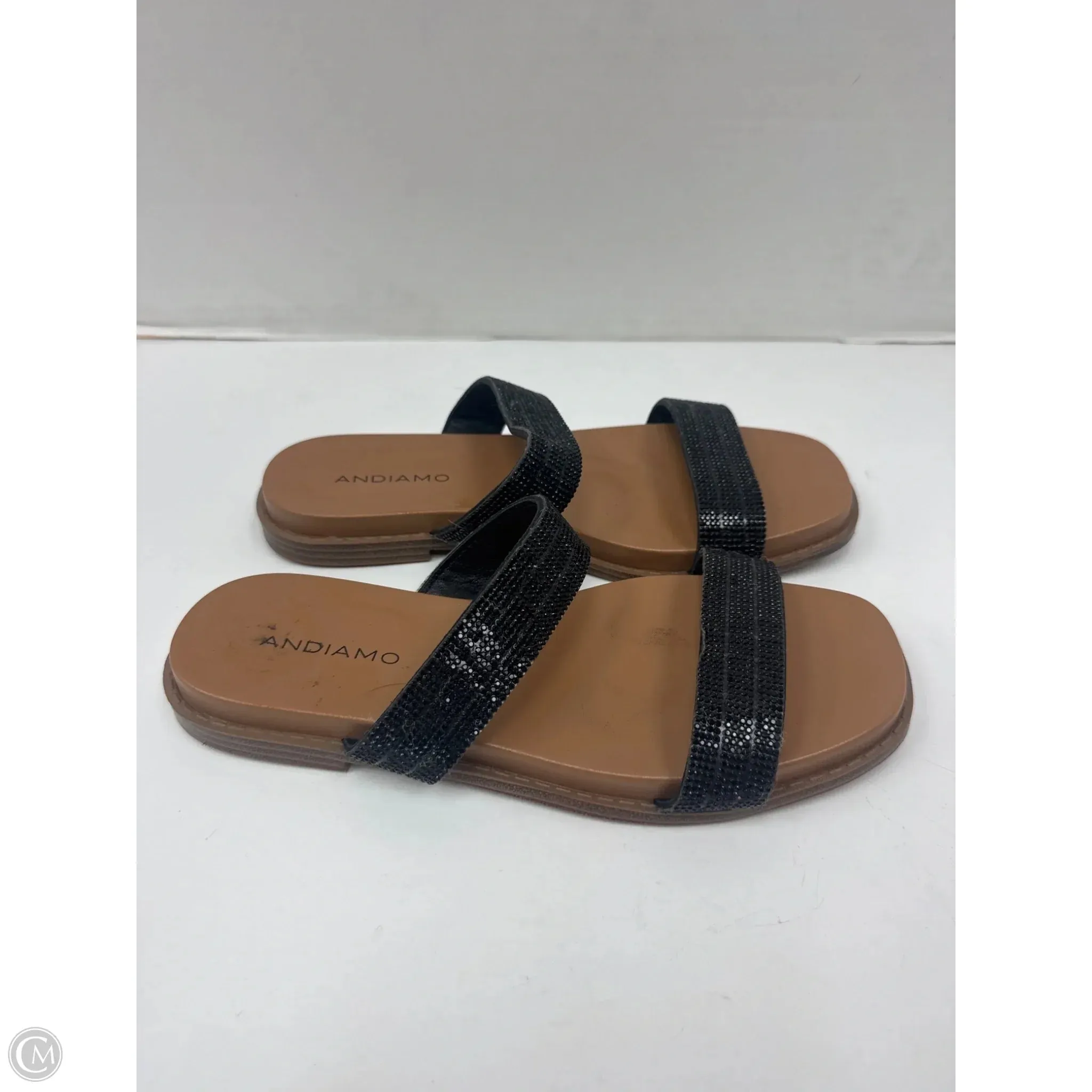 Sandals Flats By Andiano In Black, Size: 8