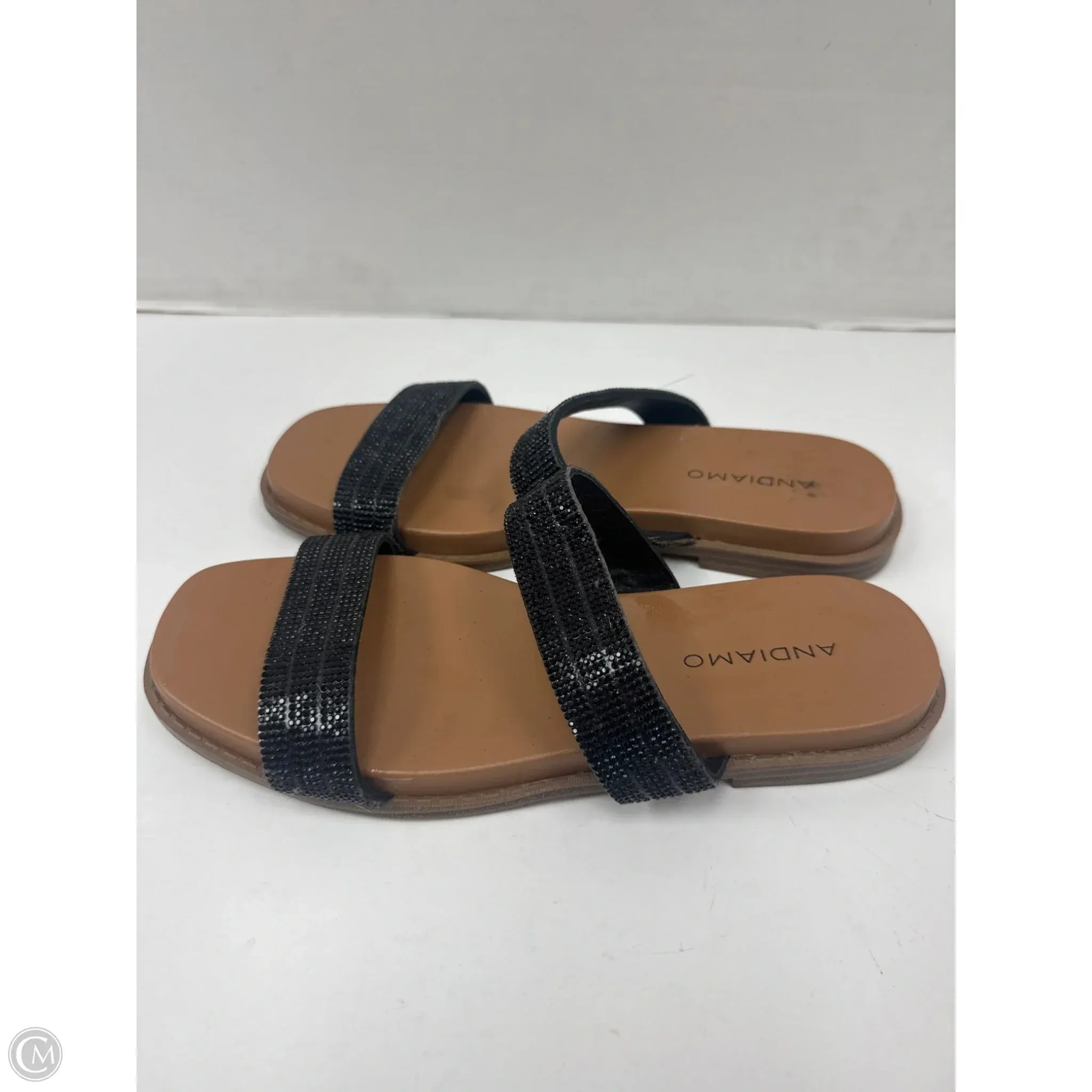 Sandals Flats By Andiano In Black, Size: 8