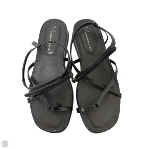 Sandals Flats By Anthropologie In Black, Size: 6