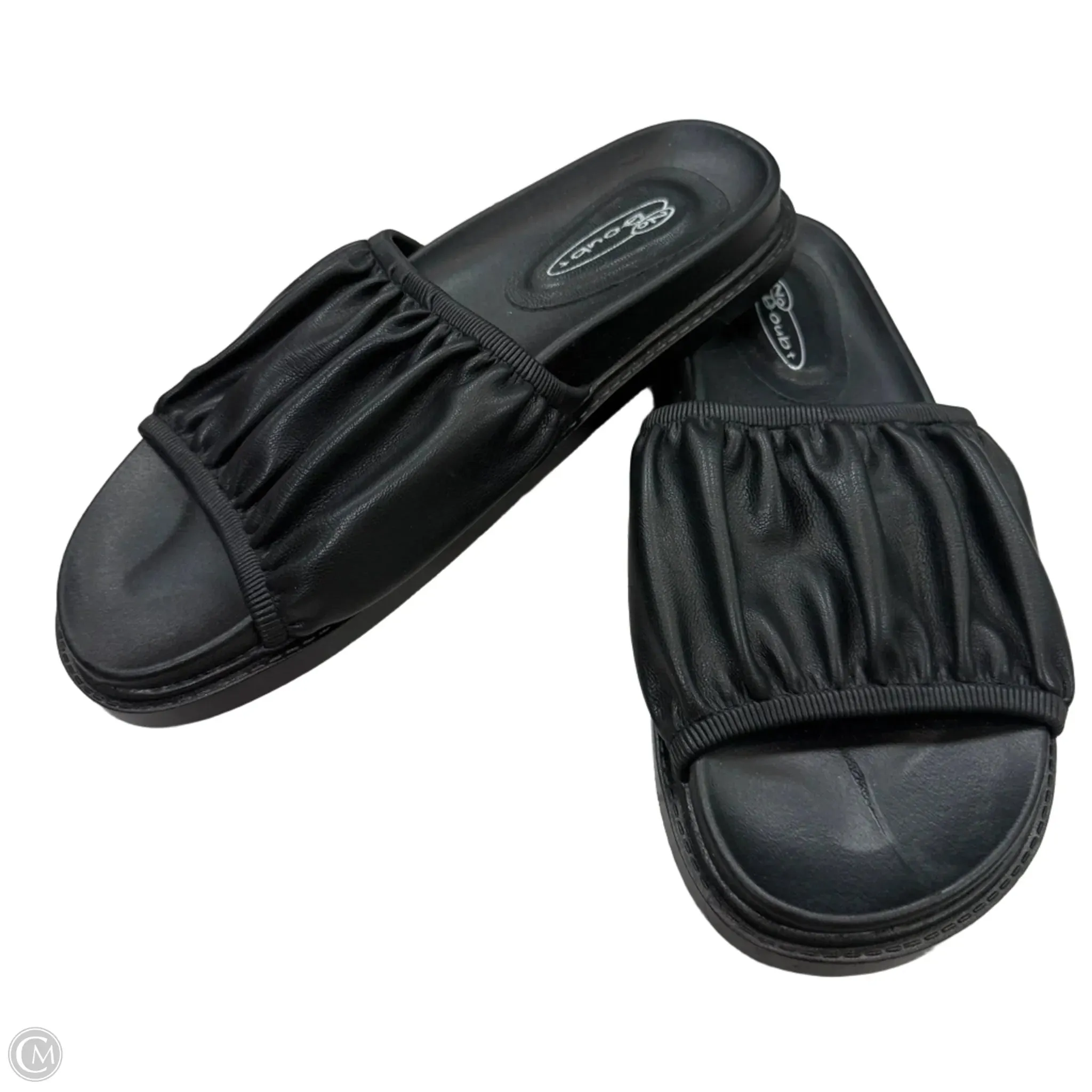 Sandals Flats By Clothes Mentor In Black, Size: 7