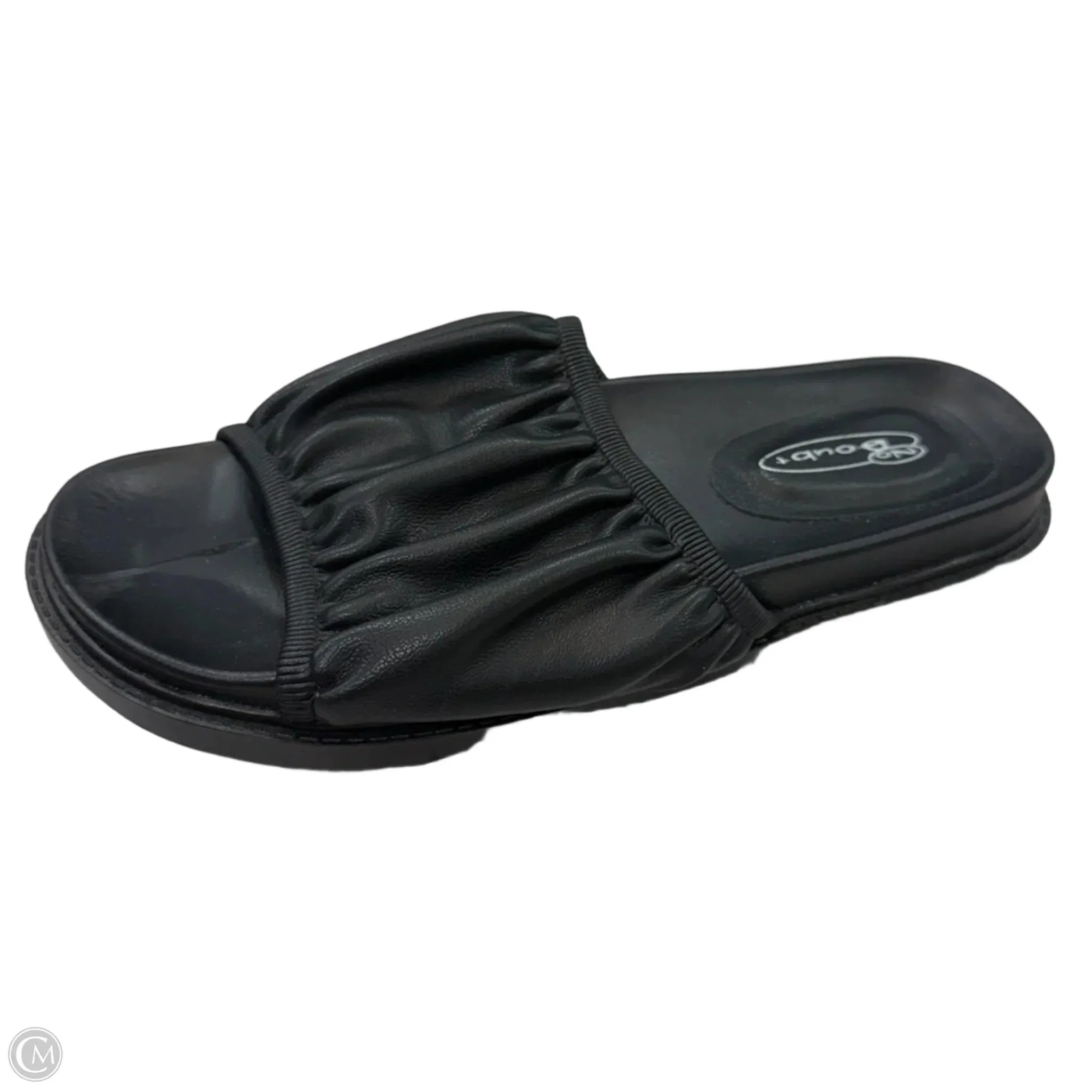 Sandals Flats By Clothes Mentor In Black, Size: 7
