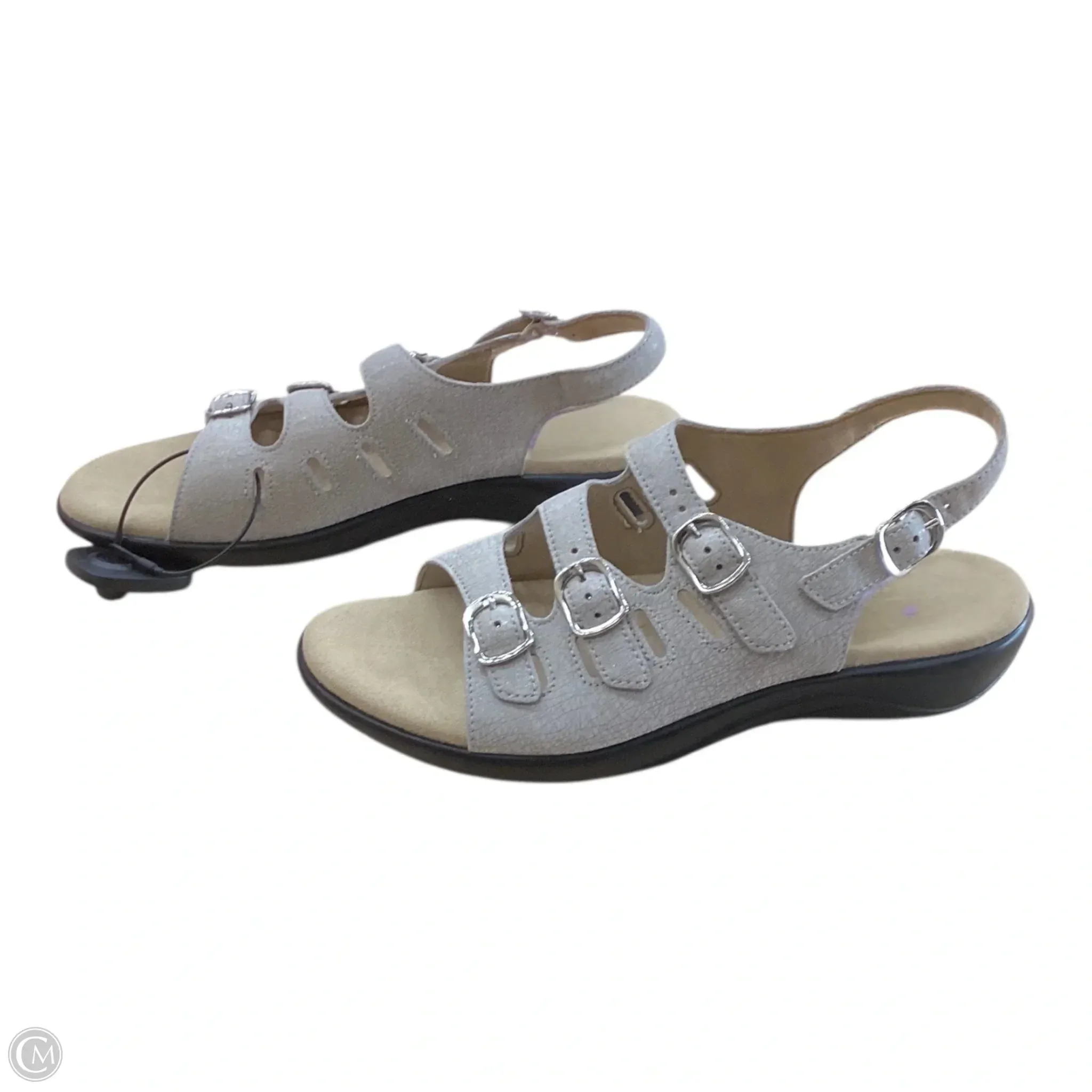 Sandals Flats By Sas In Grey, Size: 9.5